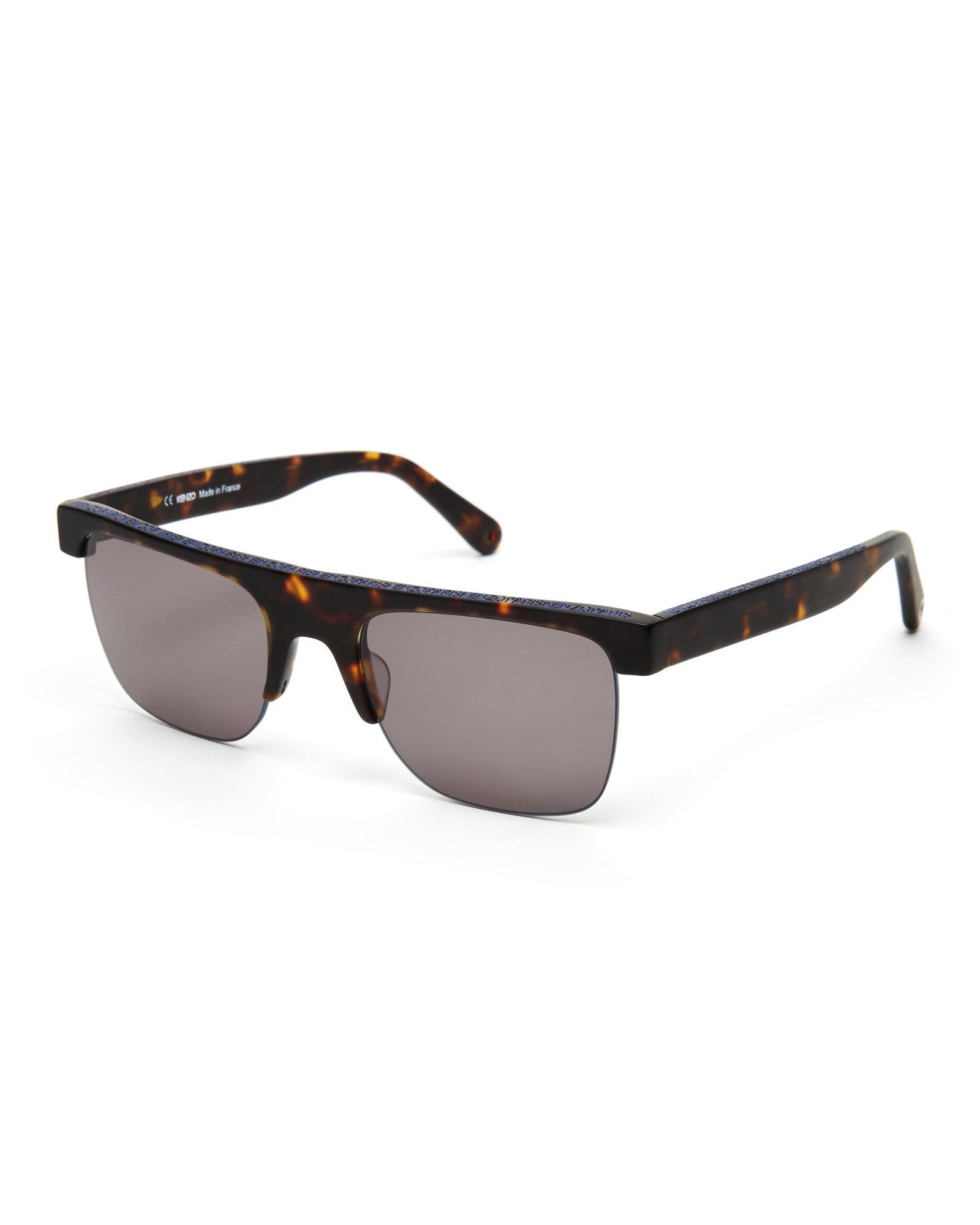Lyst KENZO TortoiseshellLook Kz 5110 Half Wayfarer Sunglasses