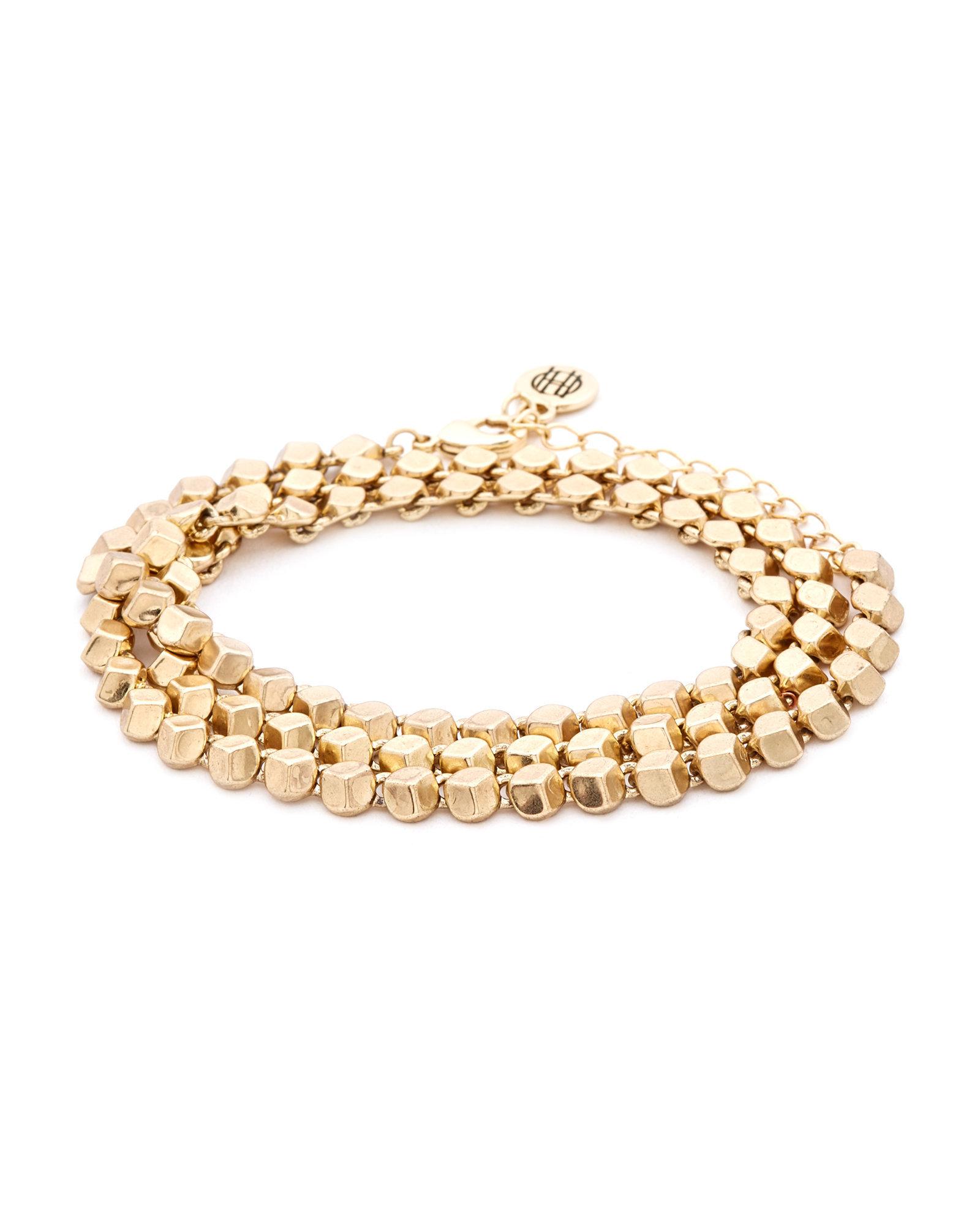 House Of Harlow 1960 Gold Tone Pyramid Wrap Bracelet In House Of Harlow 1960 Gold Tone Pyramid Wrap Bracelet In