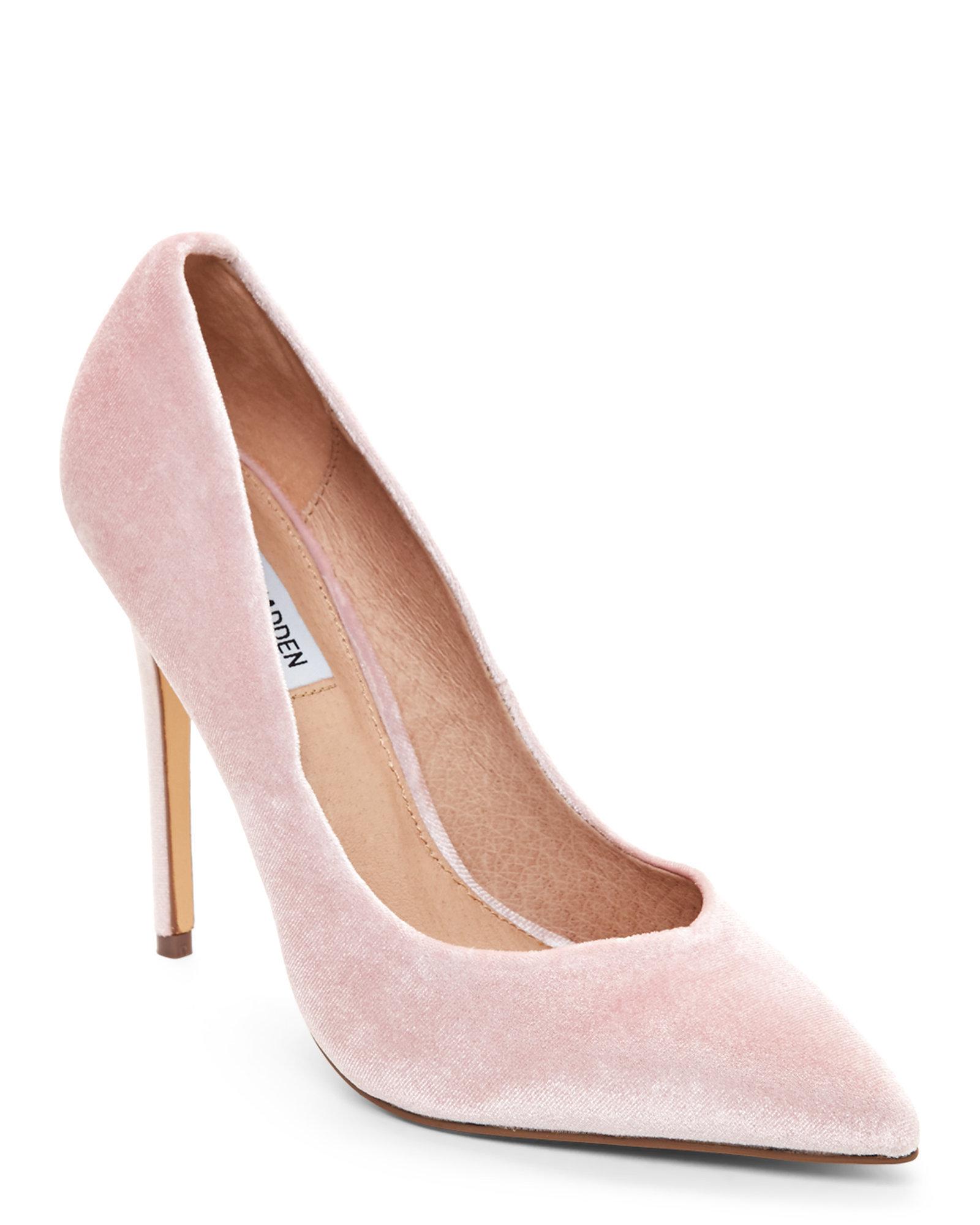 steve madden pink heels with fur