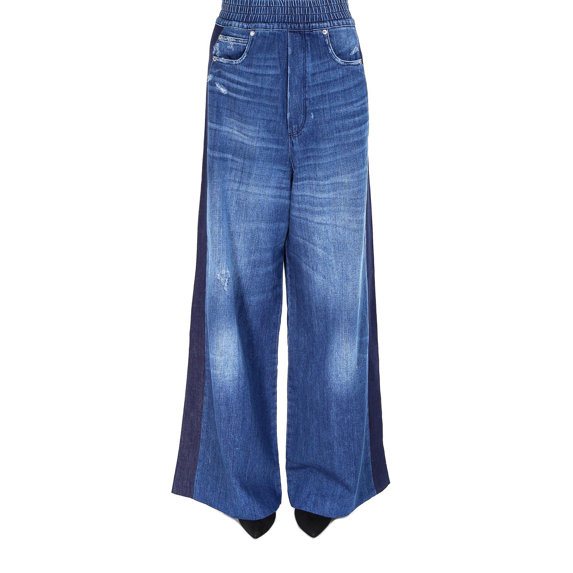 Golden Goose Deluxe Brand Wide-leg Denim Jeans in Beige (Natural) - Lyst