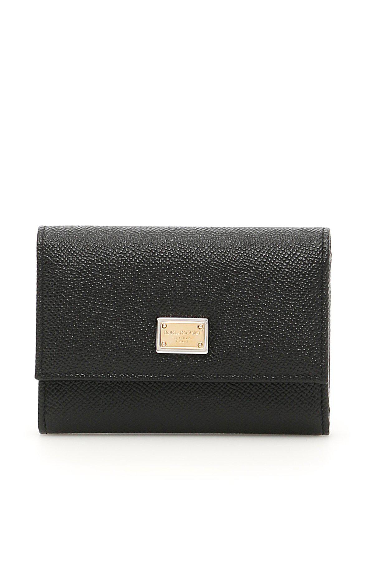 Dolce & Gabbana Dauphine Leather Wallet in Black - Lyst
