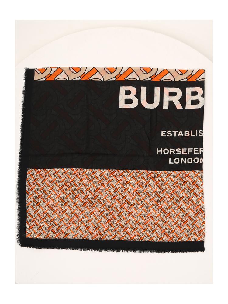 Burberry Monogram Print Cashmere Large Square Scarf - Lyst