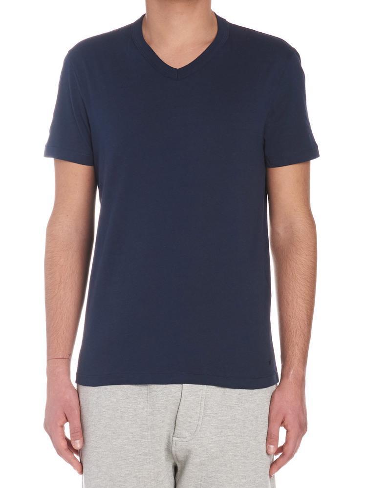 Tom Ford V-neck T-shirt in Blue for Men - Lyst