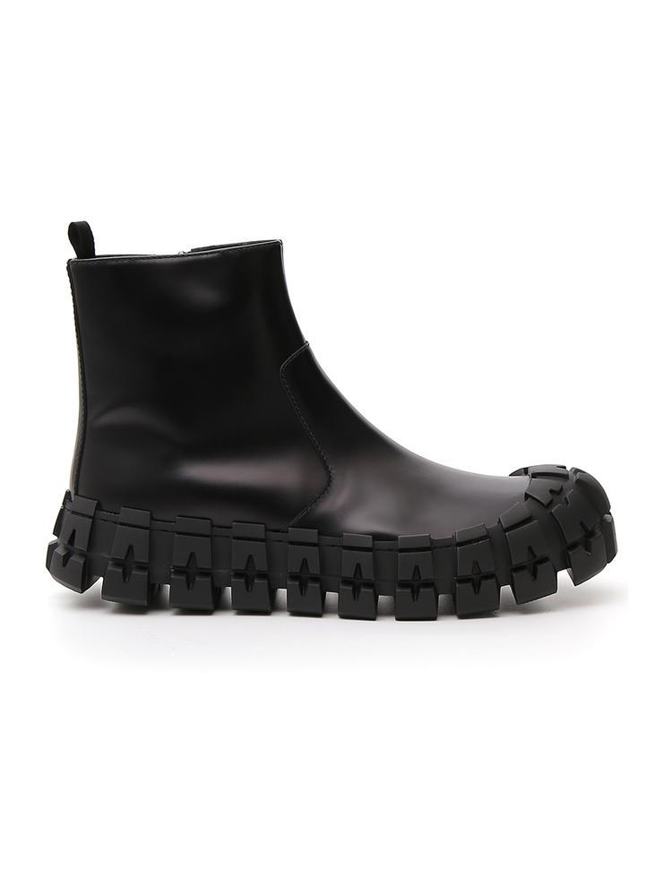 prada chunky heel ankle boots