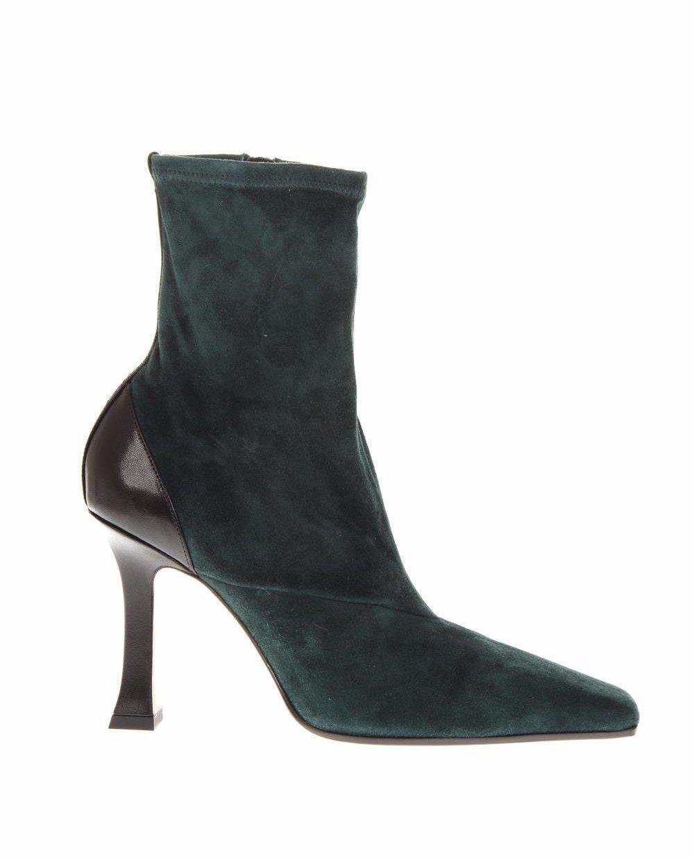 Céline Madame Ankle Boots in Green - Lyst