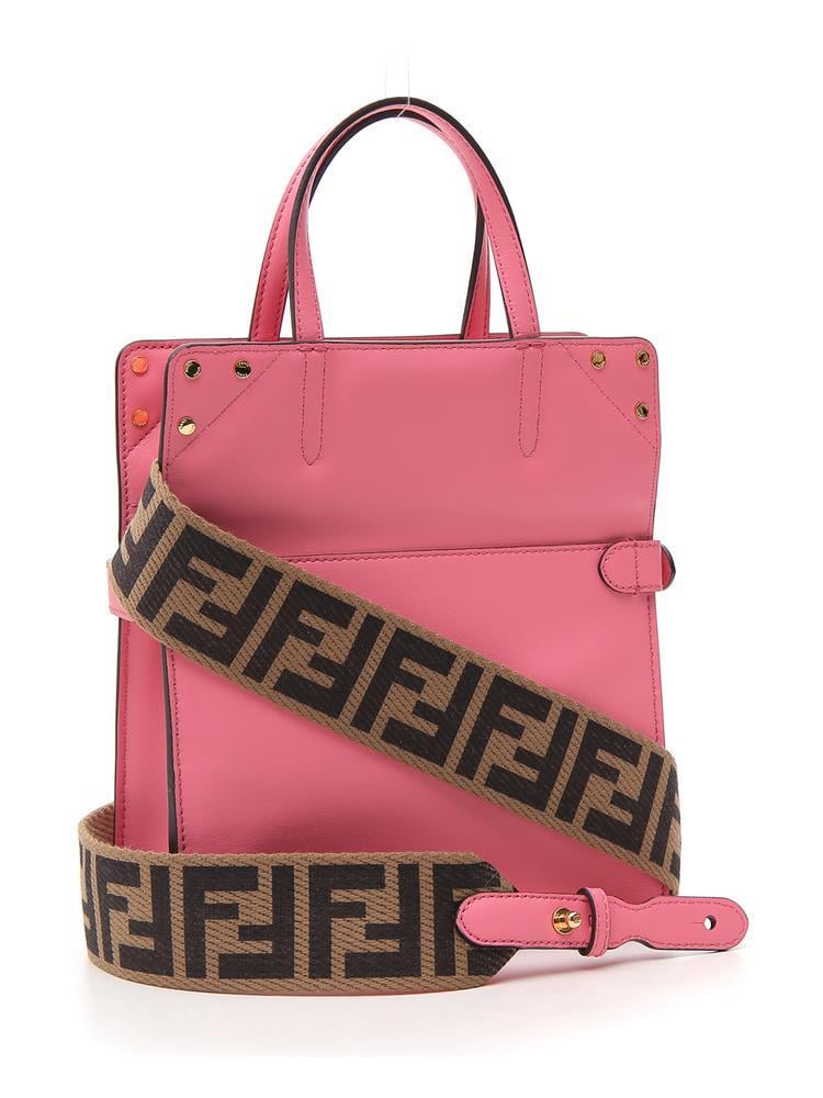 Fendi Leather Flip Small Tote Bag in Pink - Lyst