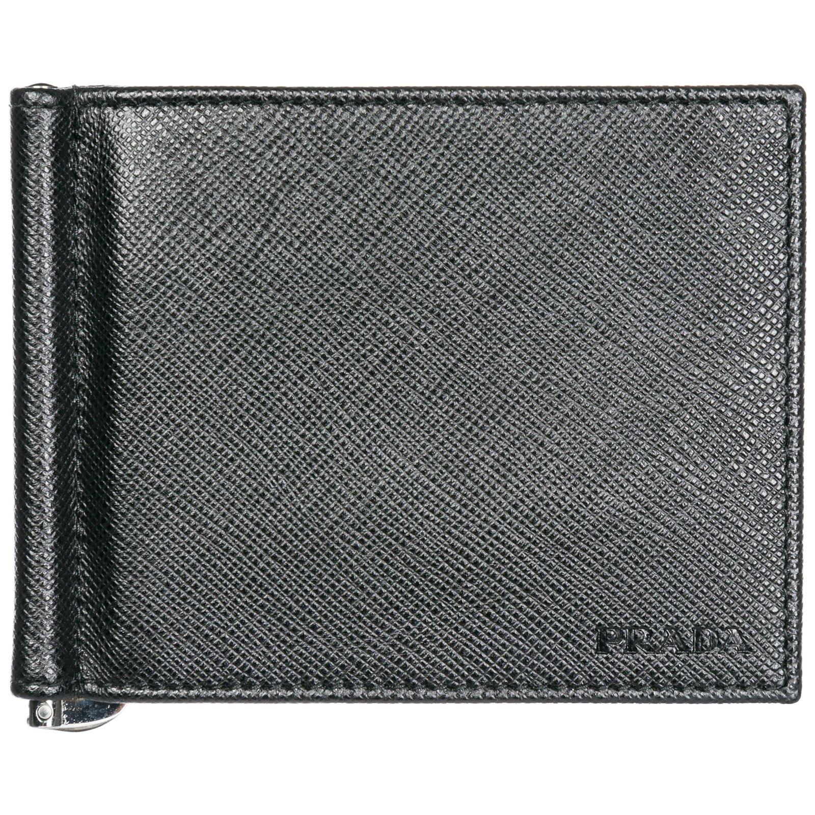 Prada Money Clip Wallet in Black for Men Lyst