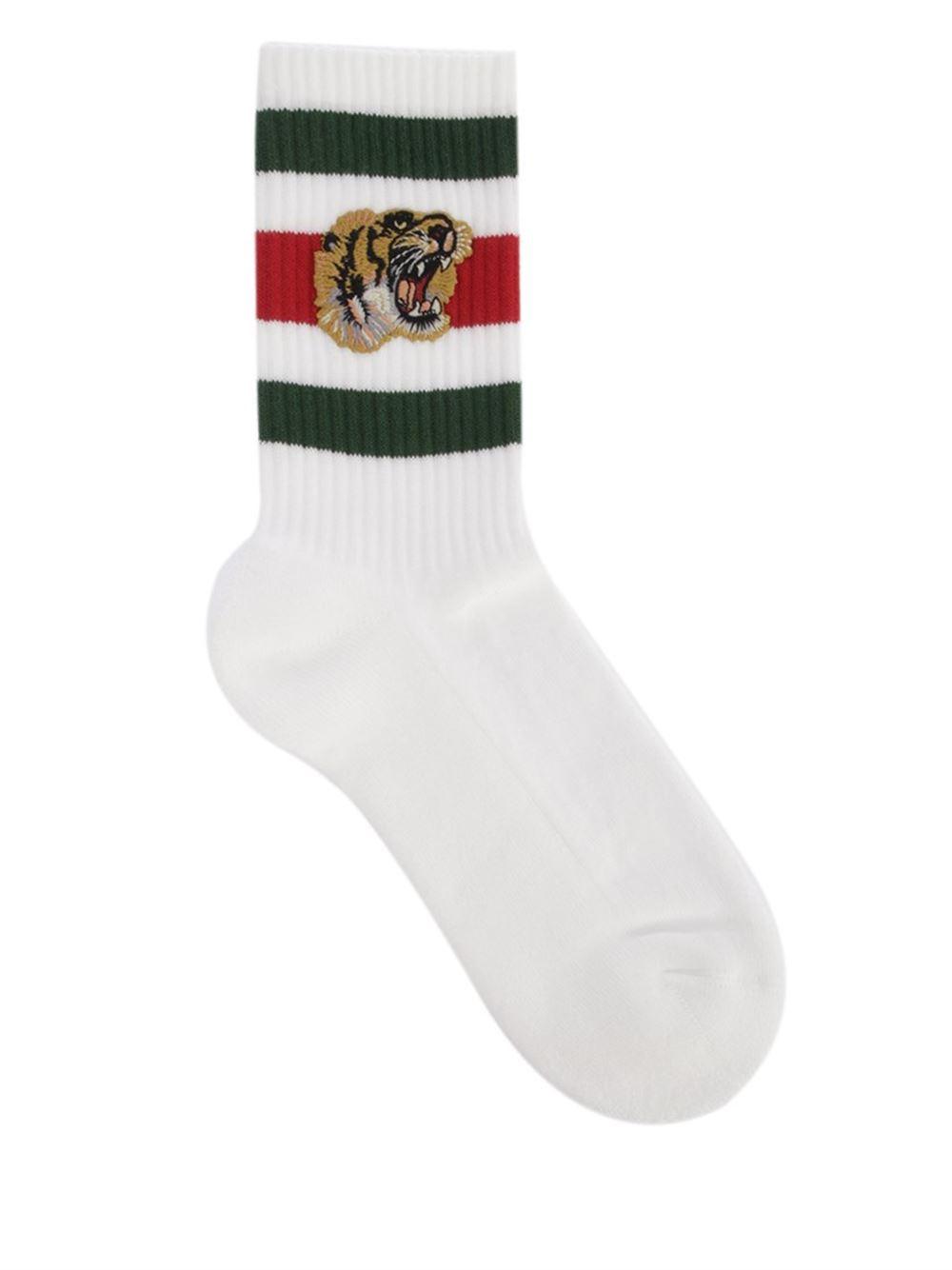 Gucci Tiger Striped Socks in White for Men - Save 16% - Lyst