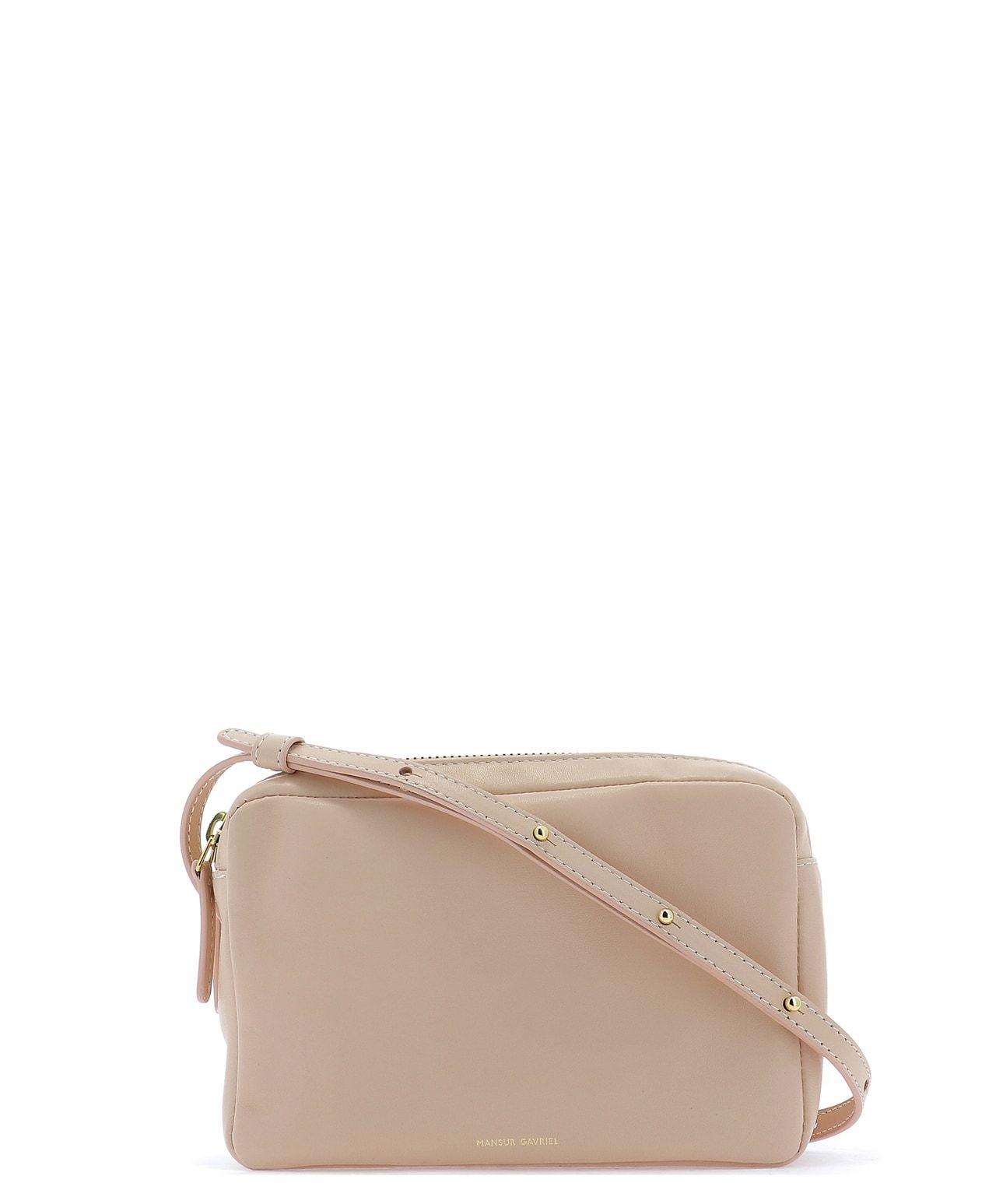 Mansur Gavriel Double Zip Leather Crossbody Bag Keweenaw Bay Indian Community