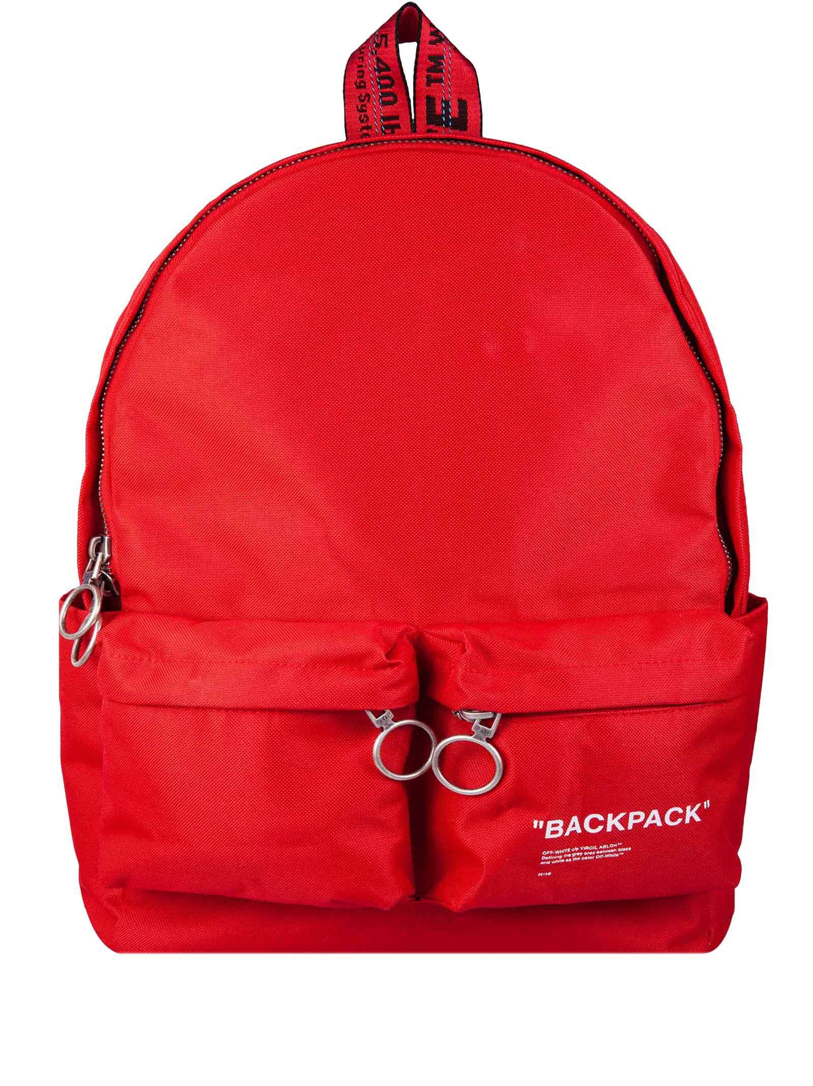 Lyst - Off-White C/O Virgil Abloh Quote Backpack in Red