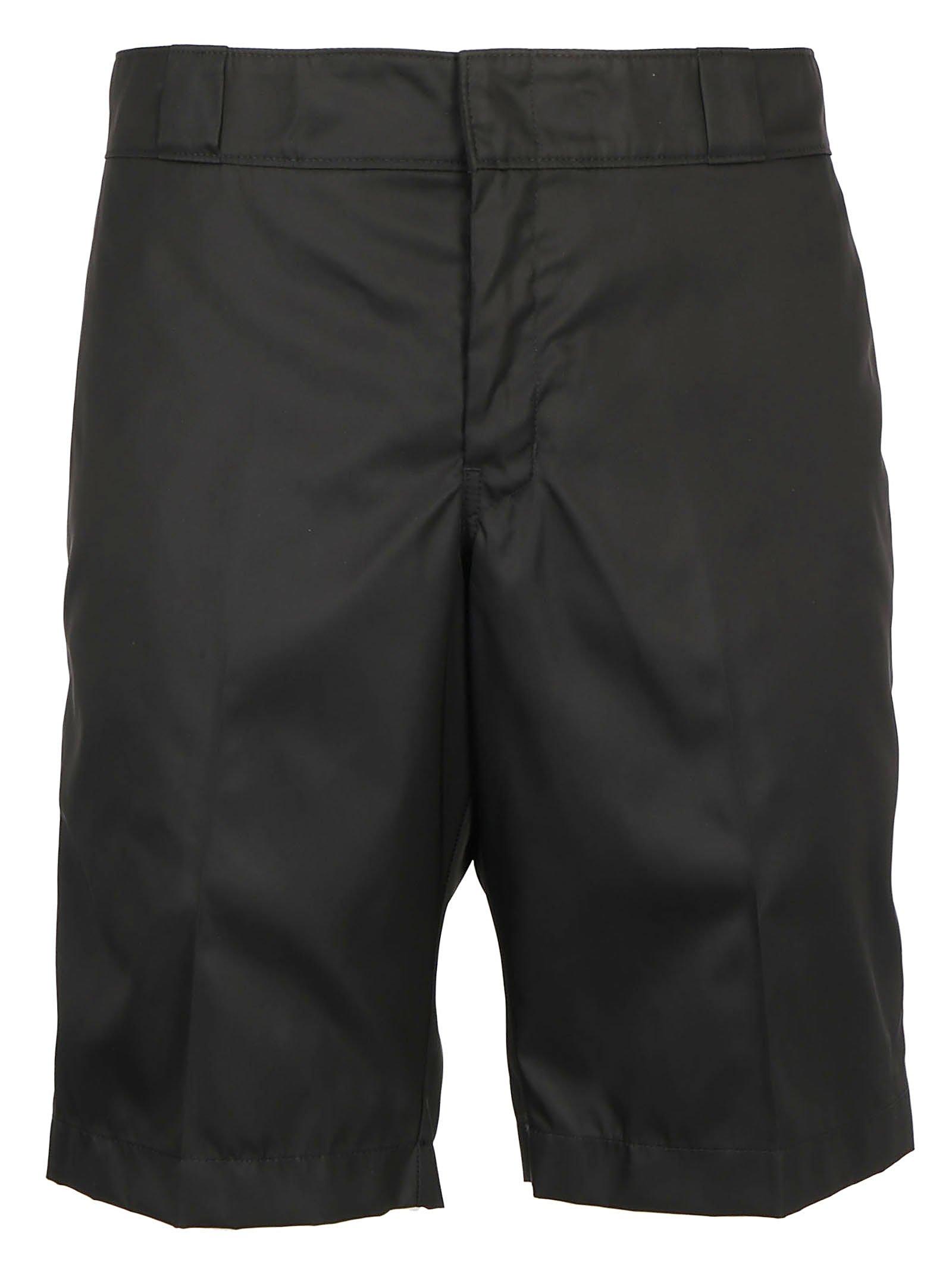 Prada Synthetic Tailored Bermuda Shorts in Black for Men - Lyst