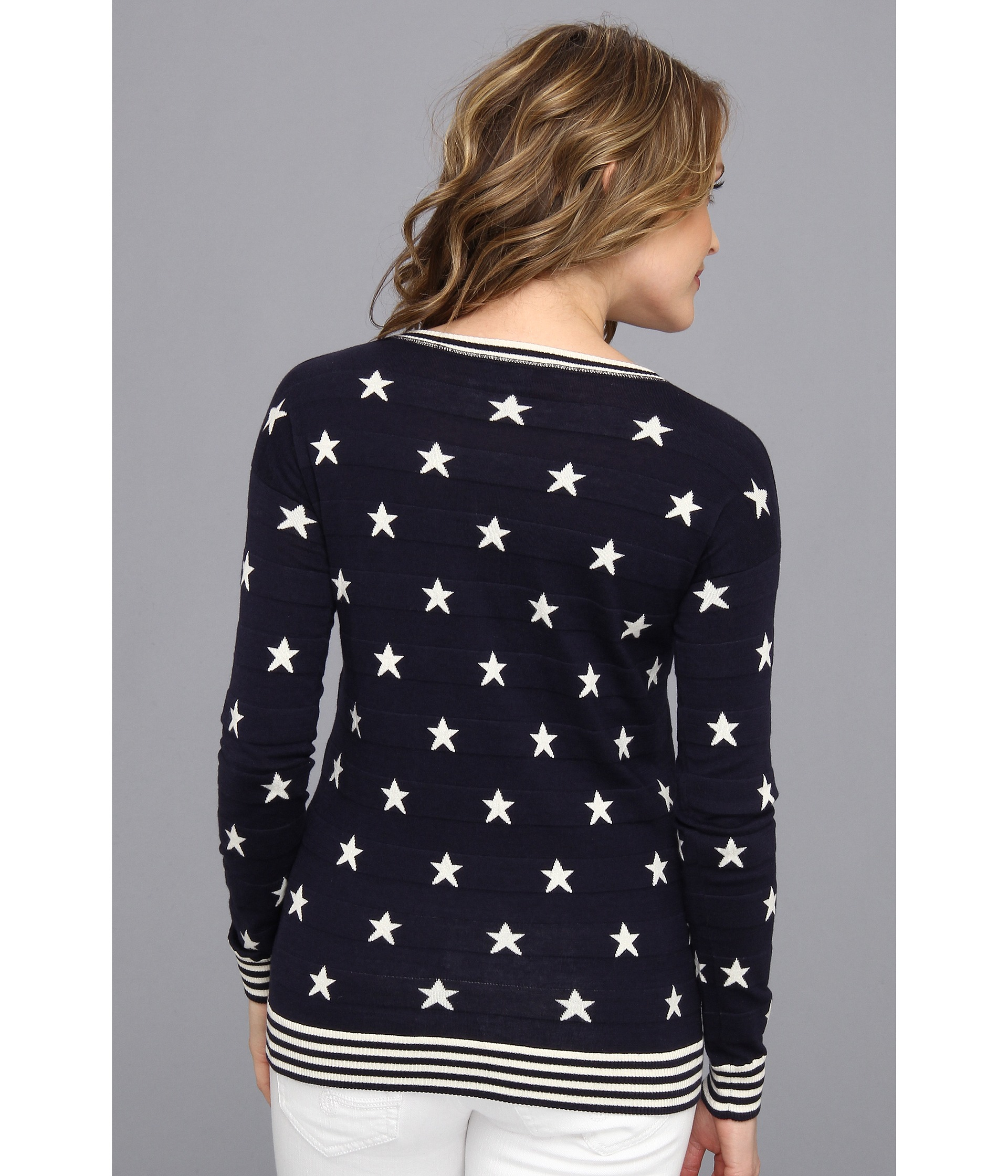 Lyst - Autumn cashmere Stars and Stripes Sweater in Blue