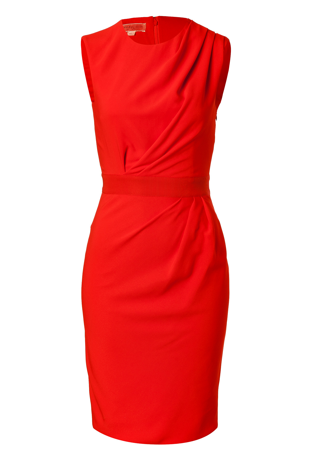 Giambattista valli Draped Sheath Dress - Red in Red | Lyst