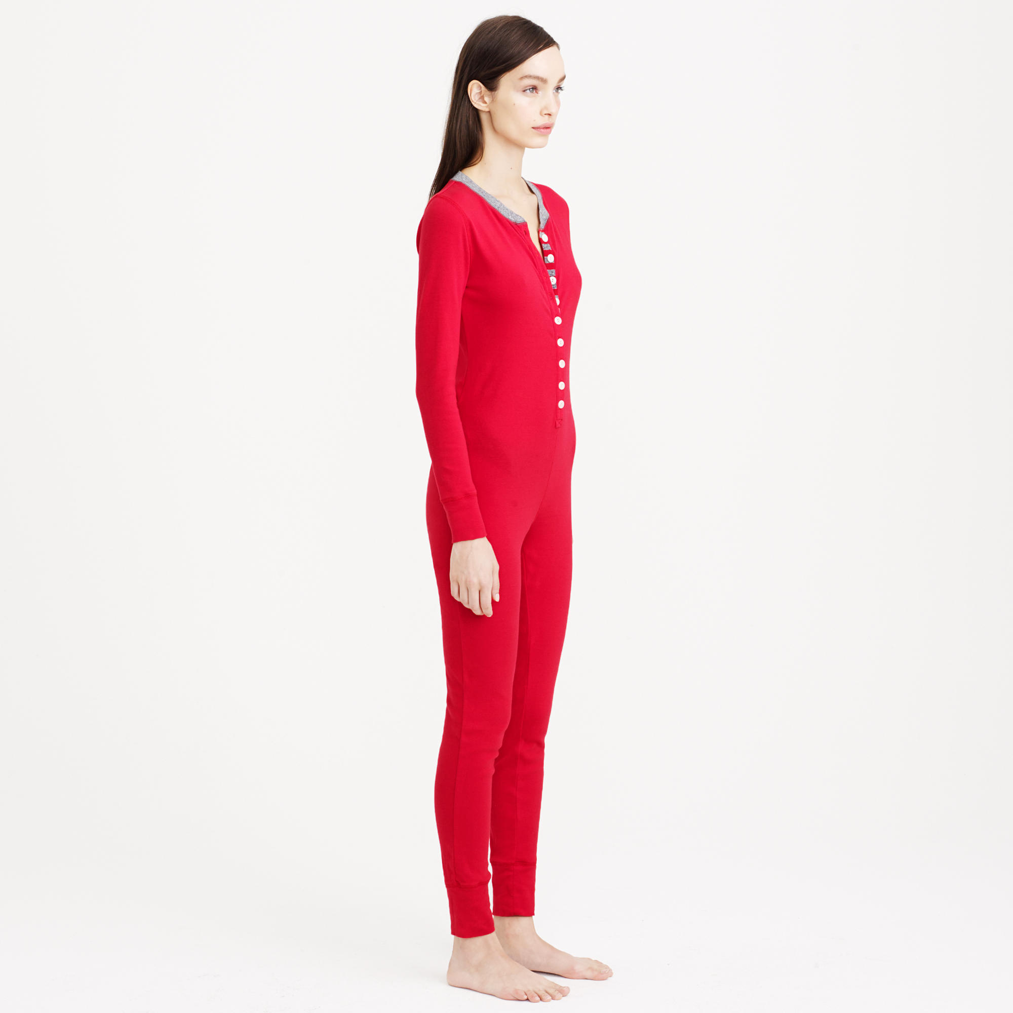 J.crew Union Suit in Red | Lyst