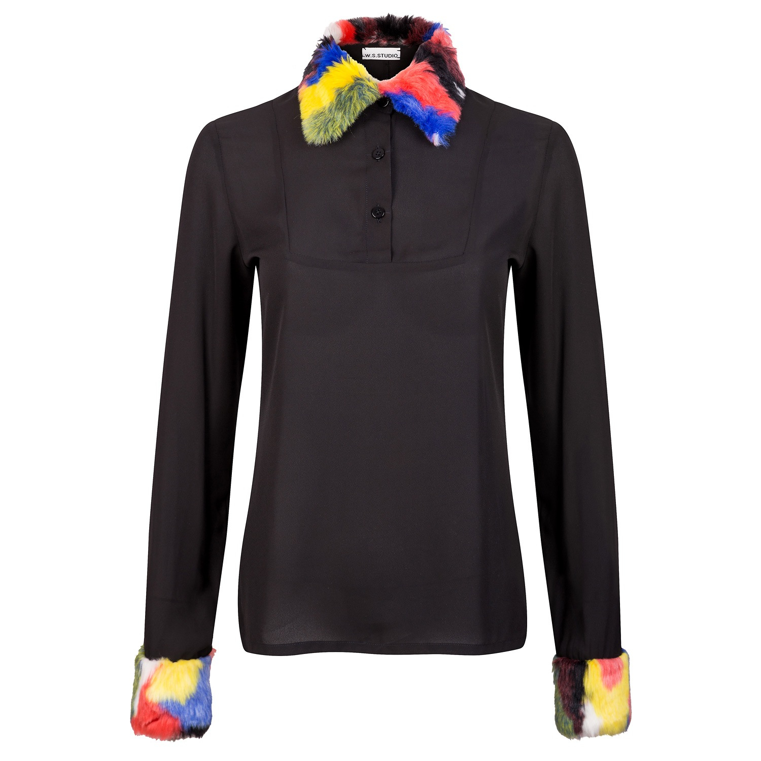 fur collar shirt