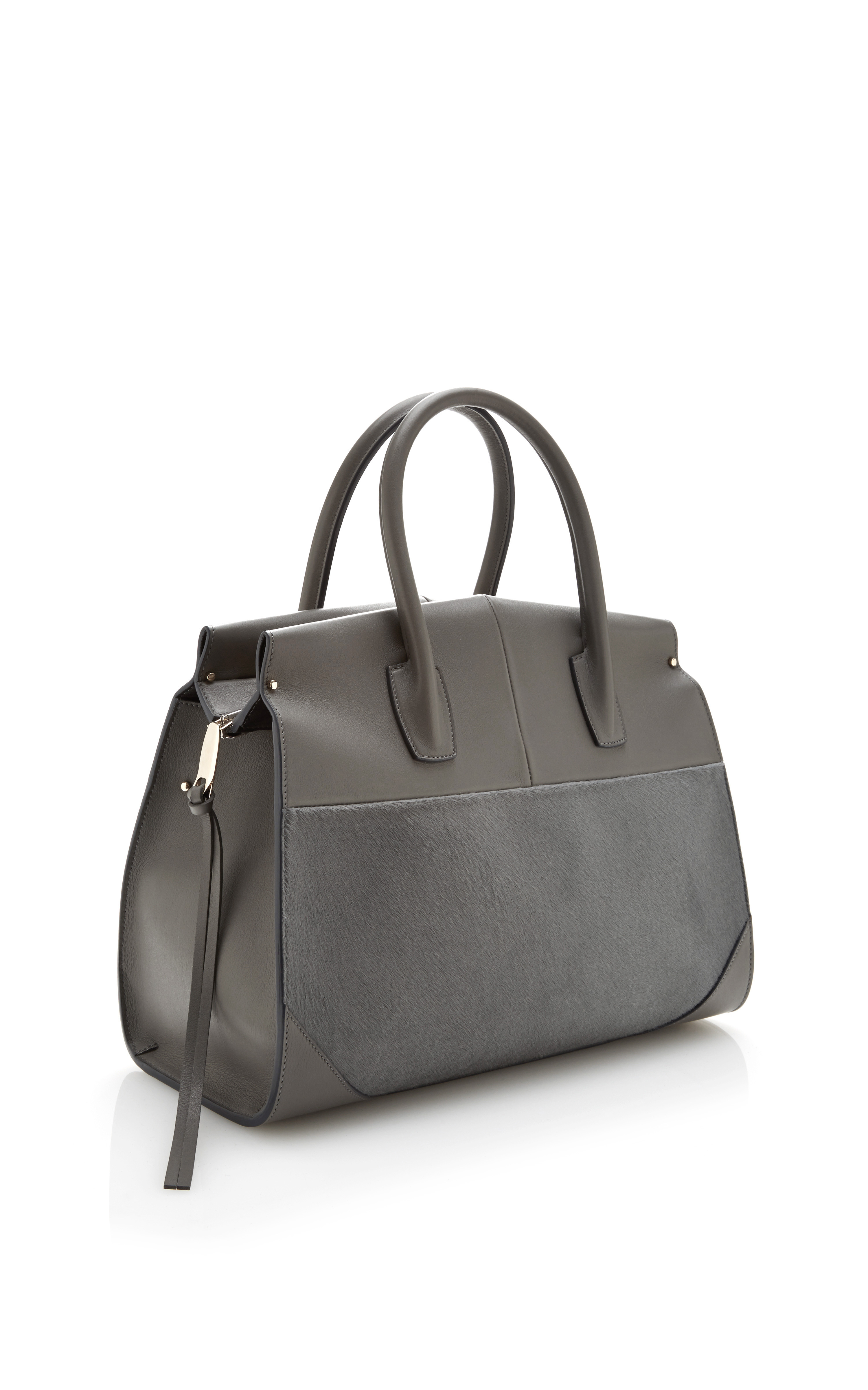 Lyst Narciso Rodriguez Calf Leather And Pony Hair Top Handle Bag Gallery