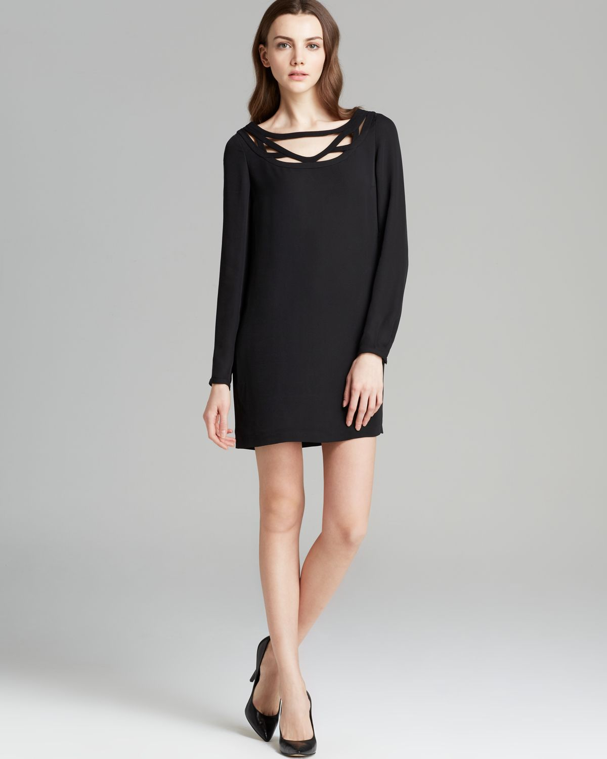 Diane Von Furstenberg Dress Melanie Silk in Black | Lyst