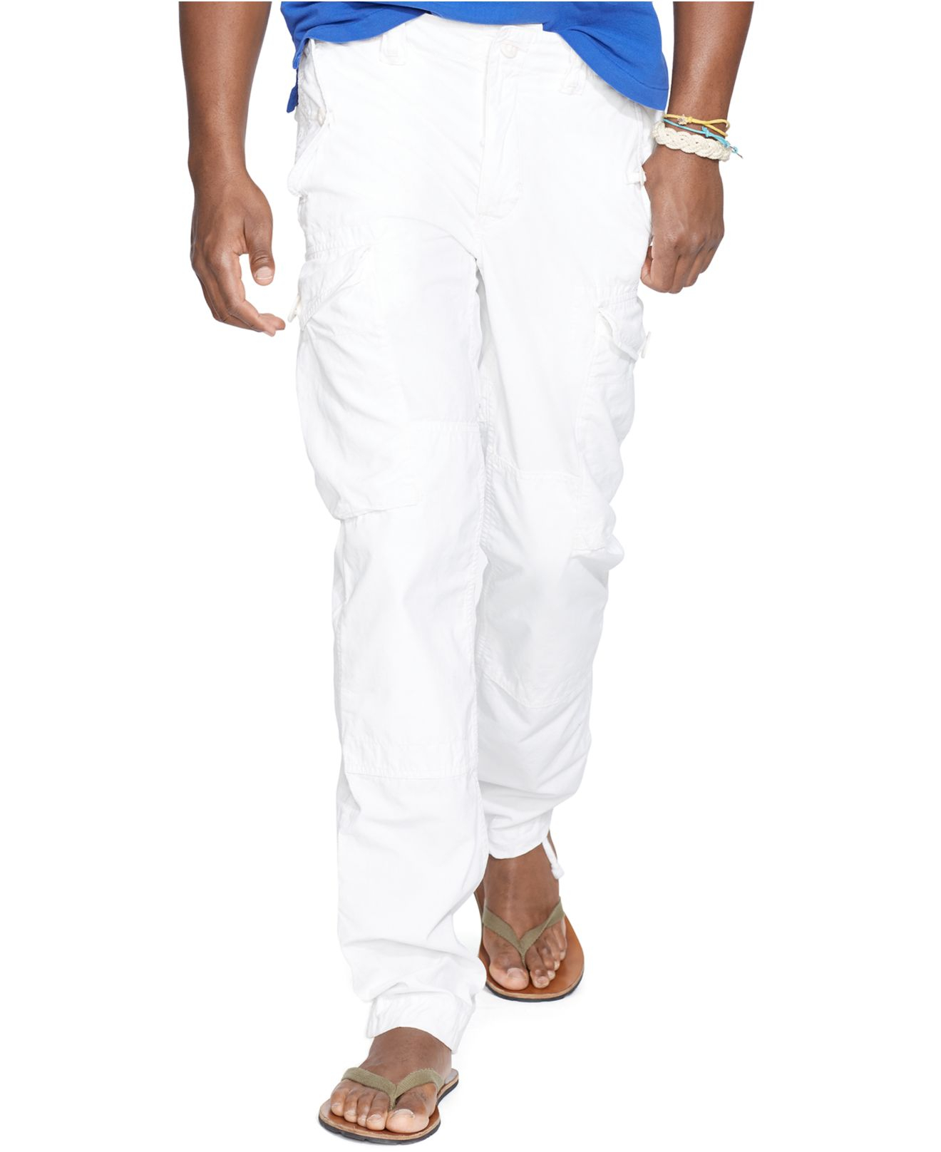 Lyst Polo Ralph Lauren Straight Fit Ripstop Cargo Pants In White For Men