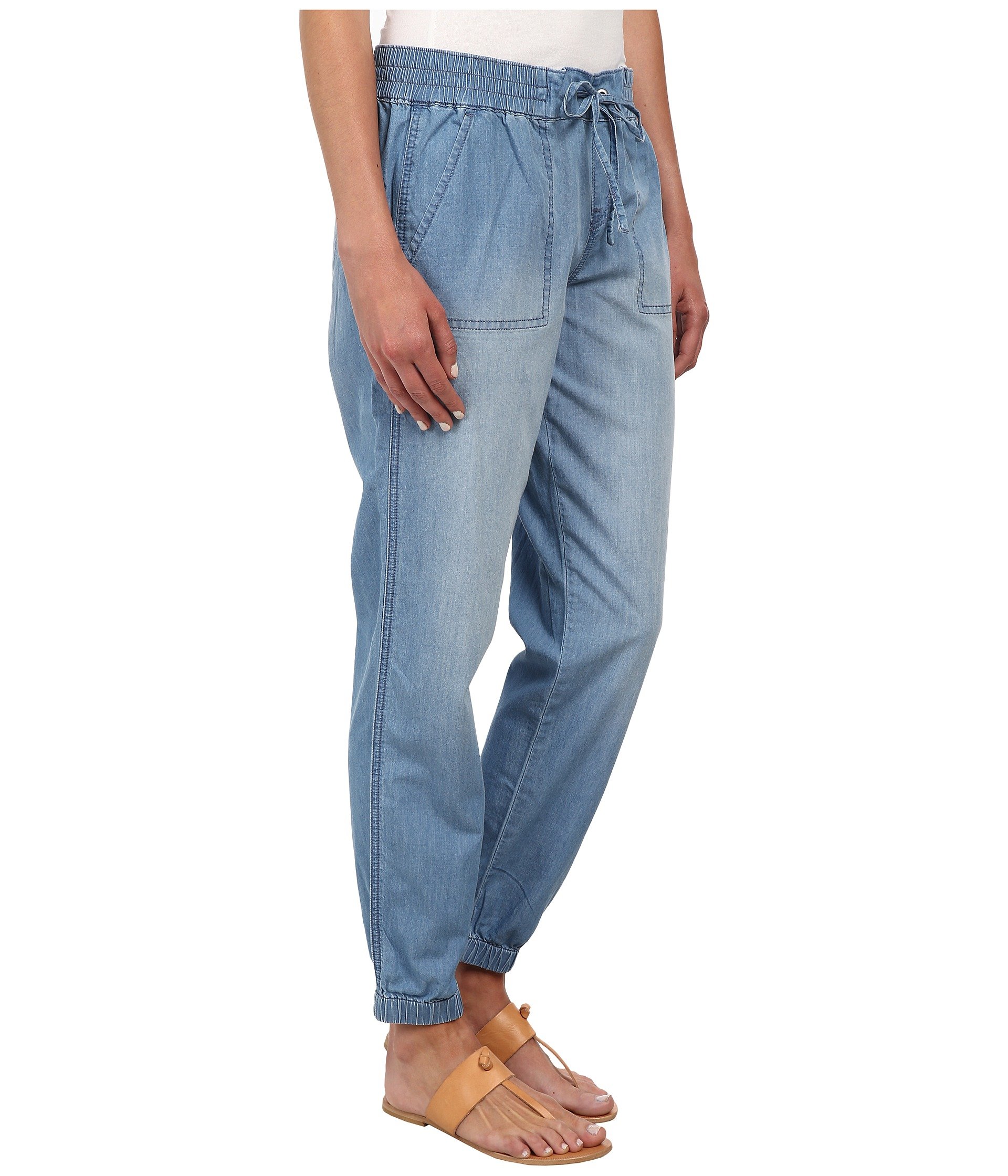 Lyst Calvin Klein Jeans Drawstring Denim Pants In Colbalt Blue in Blue