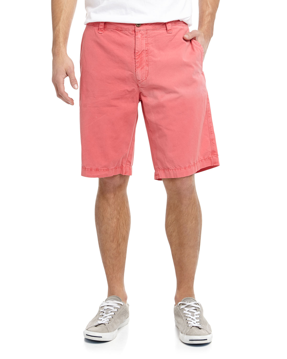 Tailor Vintage Soft Washed Twill Shorts Watermelon in Pink for Men ...