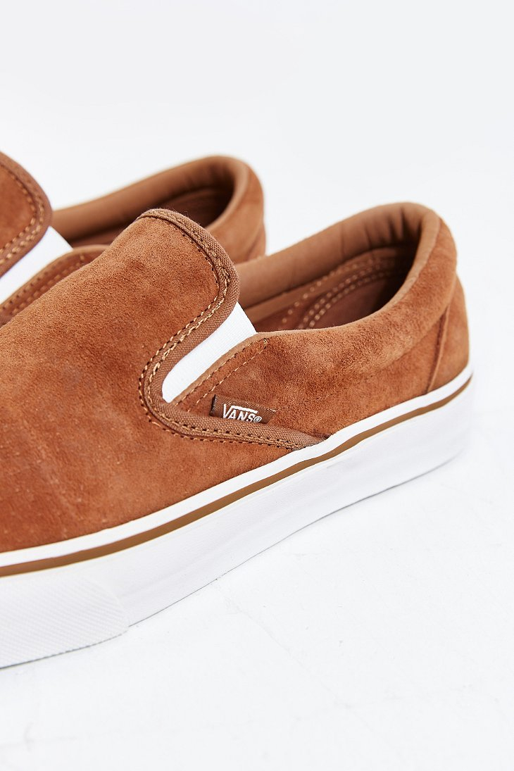Lyst - Vans Classic Suede Slip-on Sneaker in Brown for Men