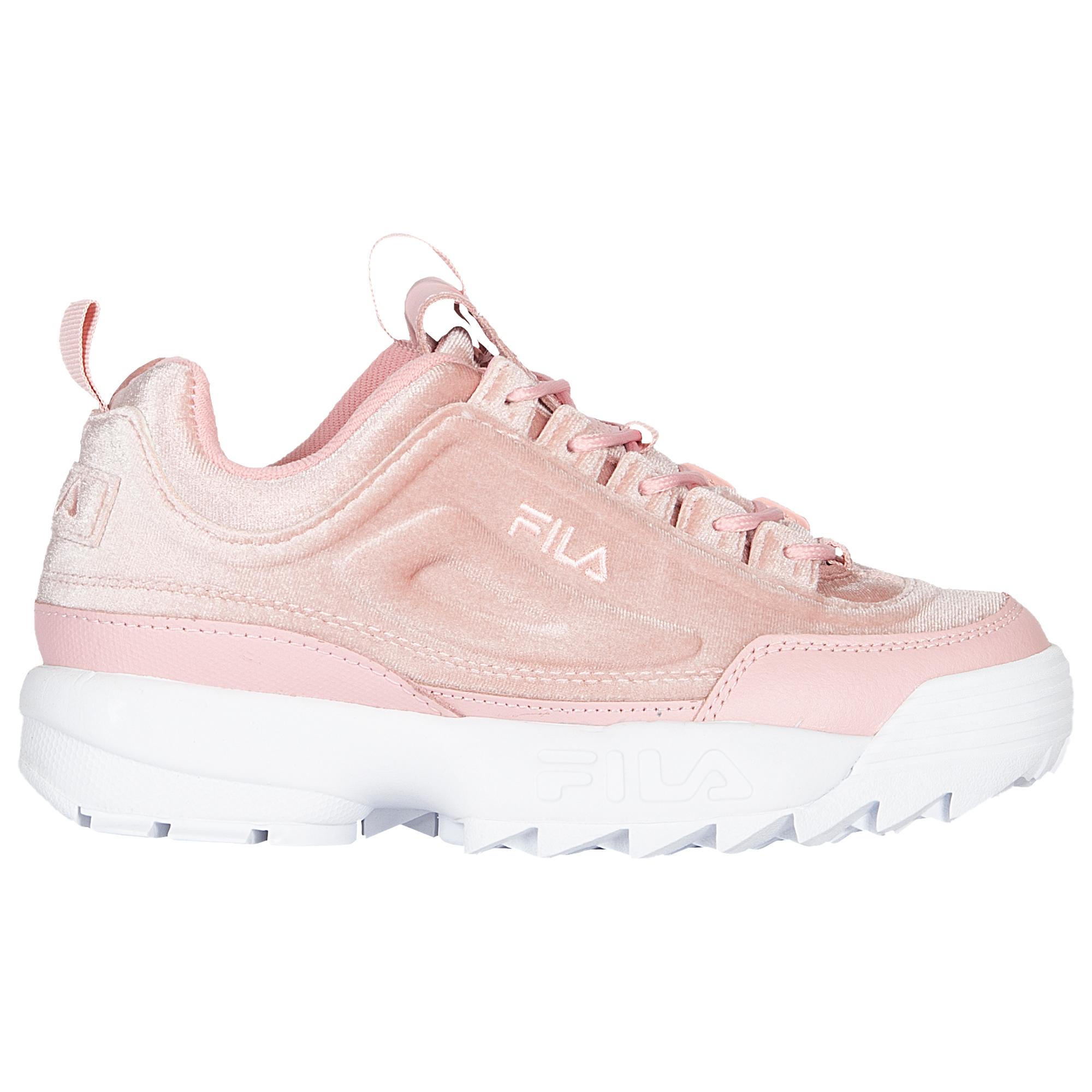 Fila Disruptor Velvet Training Shoes in Pink - Lyst
