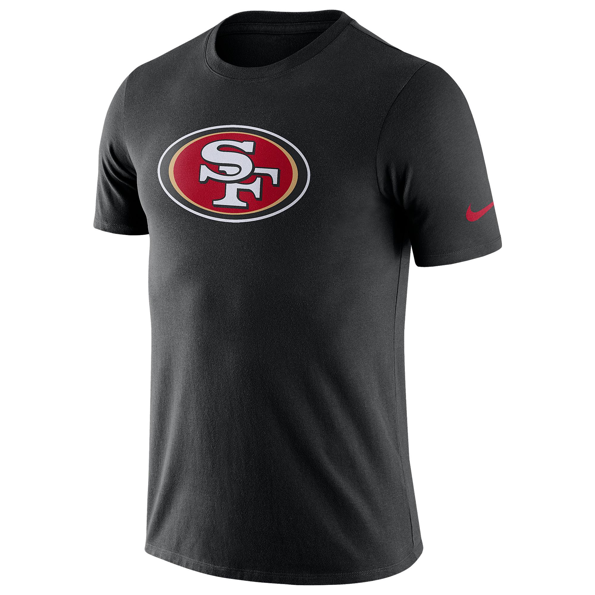 Nike San Francisco 49ers Nfl Df Cotton Logo Essential T-shirt in Black ...
