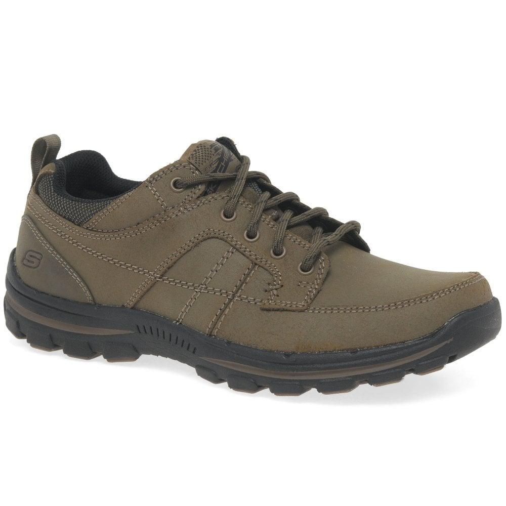 Lyst - Skechers Braver Ralson Mens Oiled Leather Lace Up Shoes in Brown ...