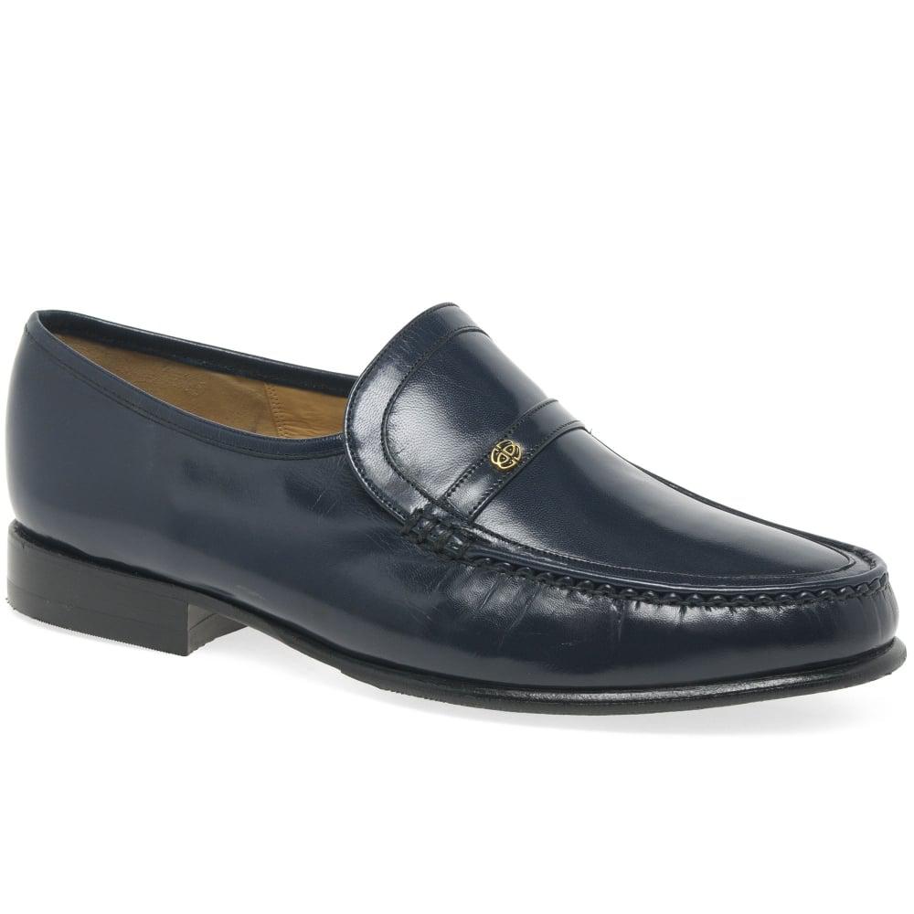 Barker Jefferson Mens Leather Loafers in Navy (Blue) for Men Save 12 Lyst