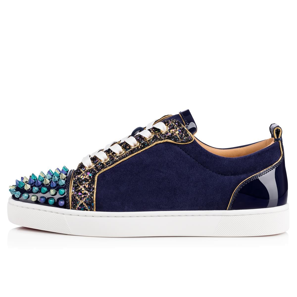 Lyst - Christian Louboutin Louis Junior Spikes Men&#39;s Flat in Blue for Men