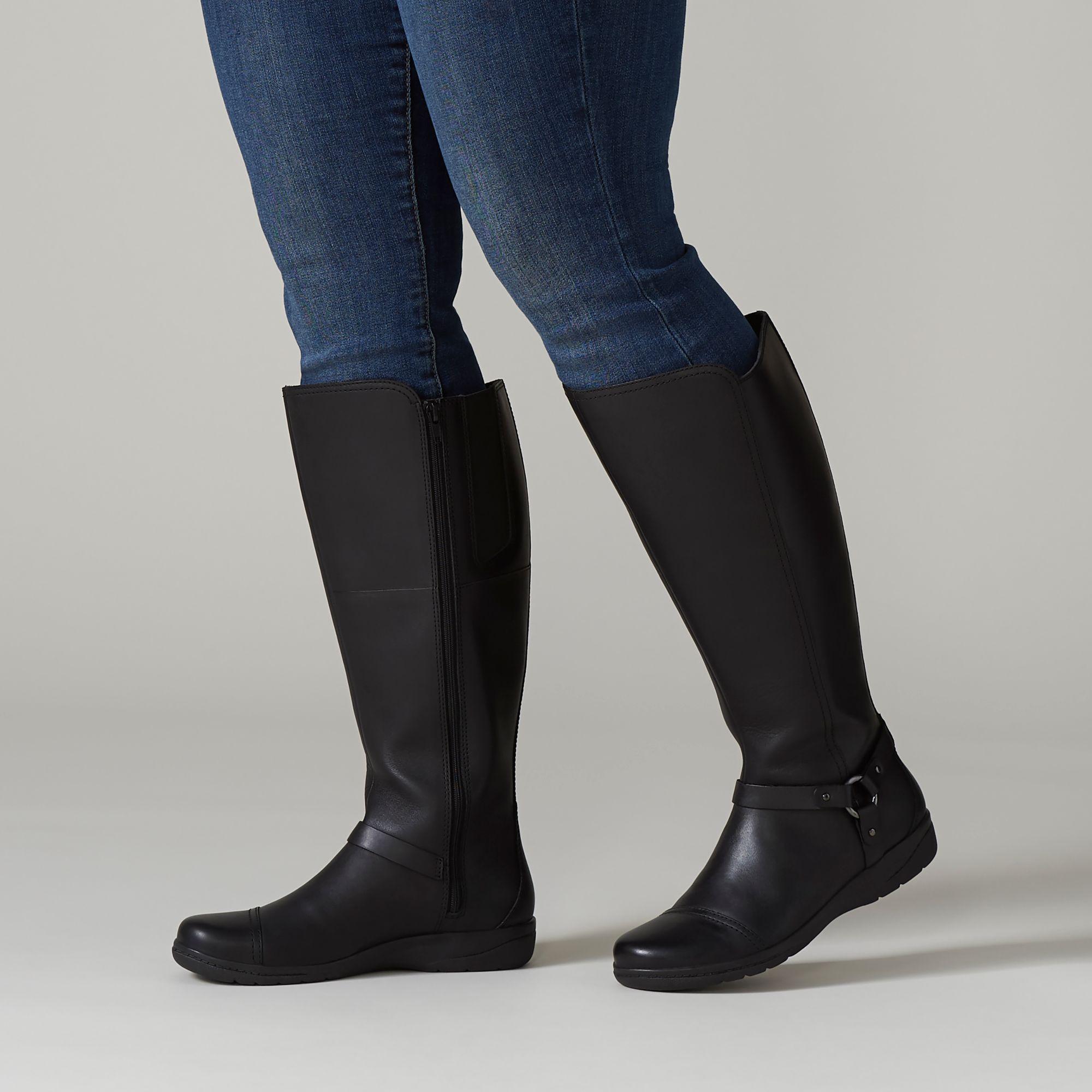 clarks women's cheyn lindie leather boots