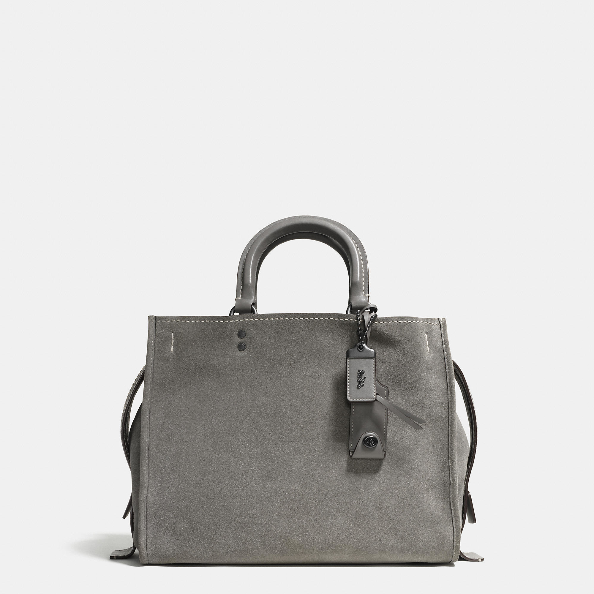 Lyst - Coach Rogue Suede Tote Bag in Gray