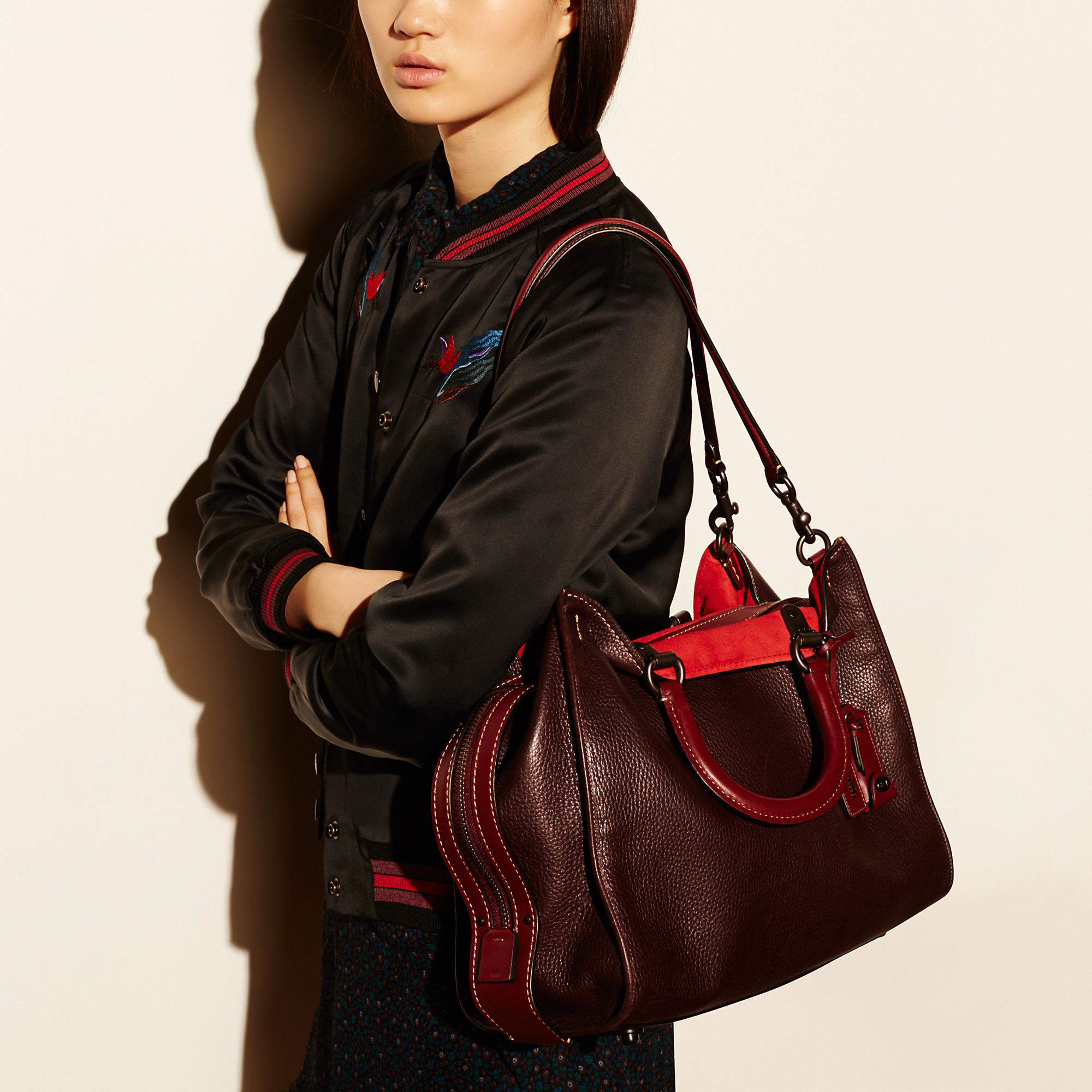 coach rogue bag 36 in glovetanned pebble leather in lyst coach rogue bag 36 in glovetanned pebble leather in lyst
