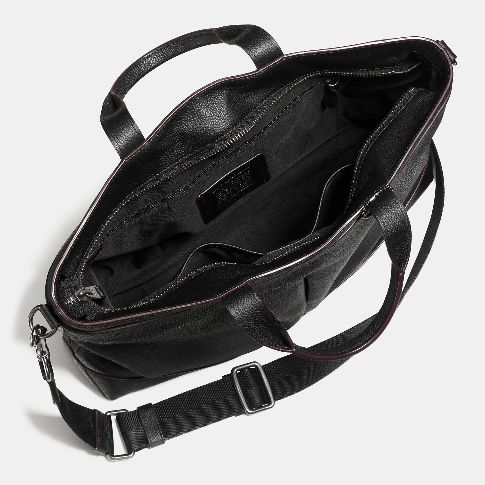 Lyst - COACH Metropolitan Soft Helmet Bag In Refined Pebble Leather in Black for Men
