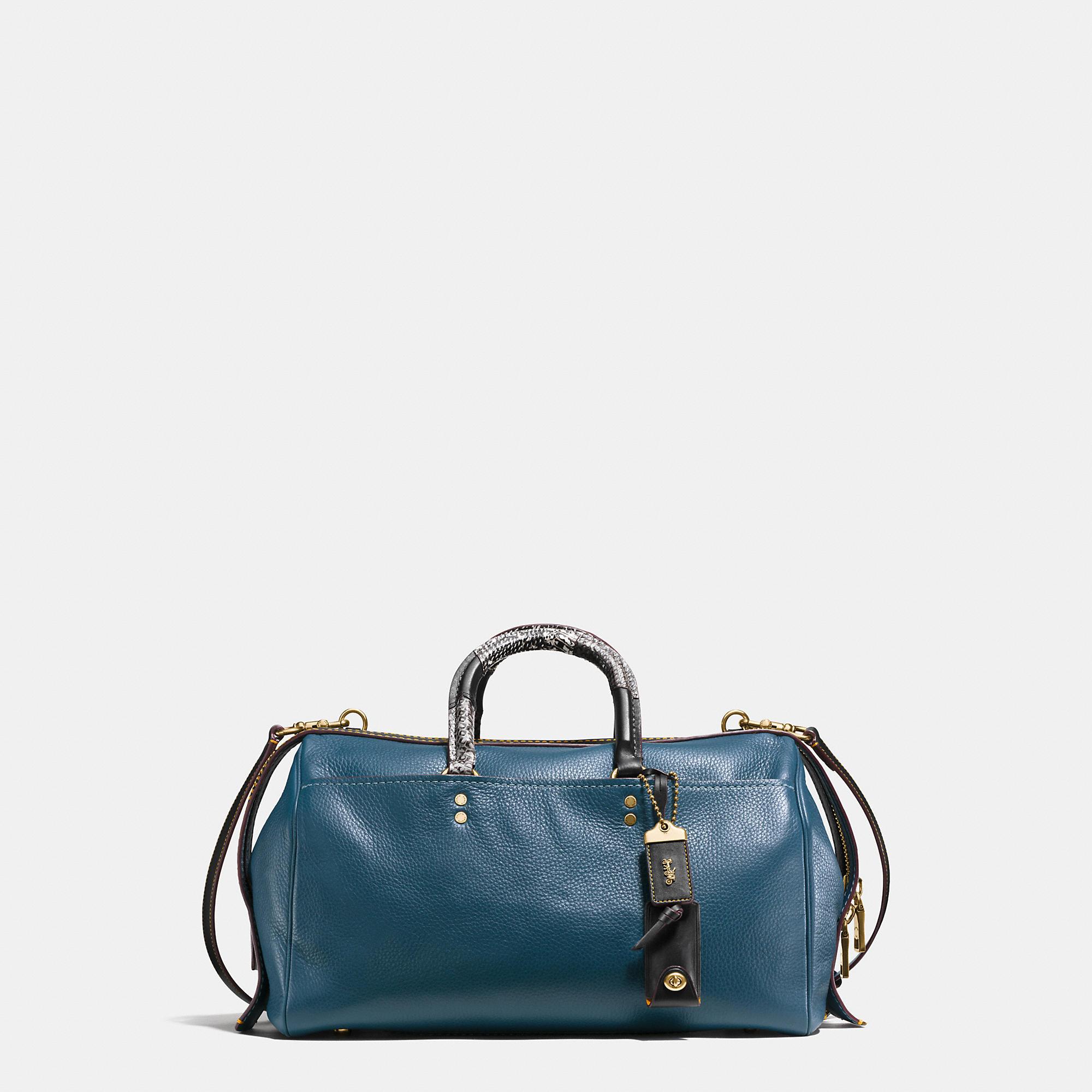 Lyst - Coach Rogue Satchel In Glovetanned Pebble Leather With Patchwork ...