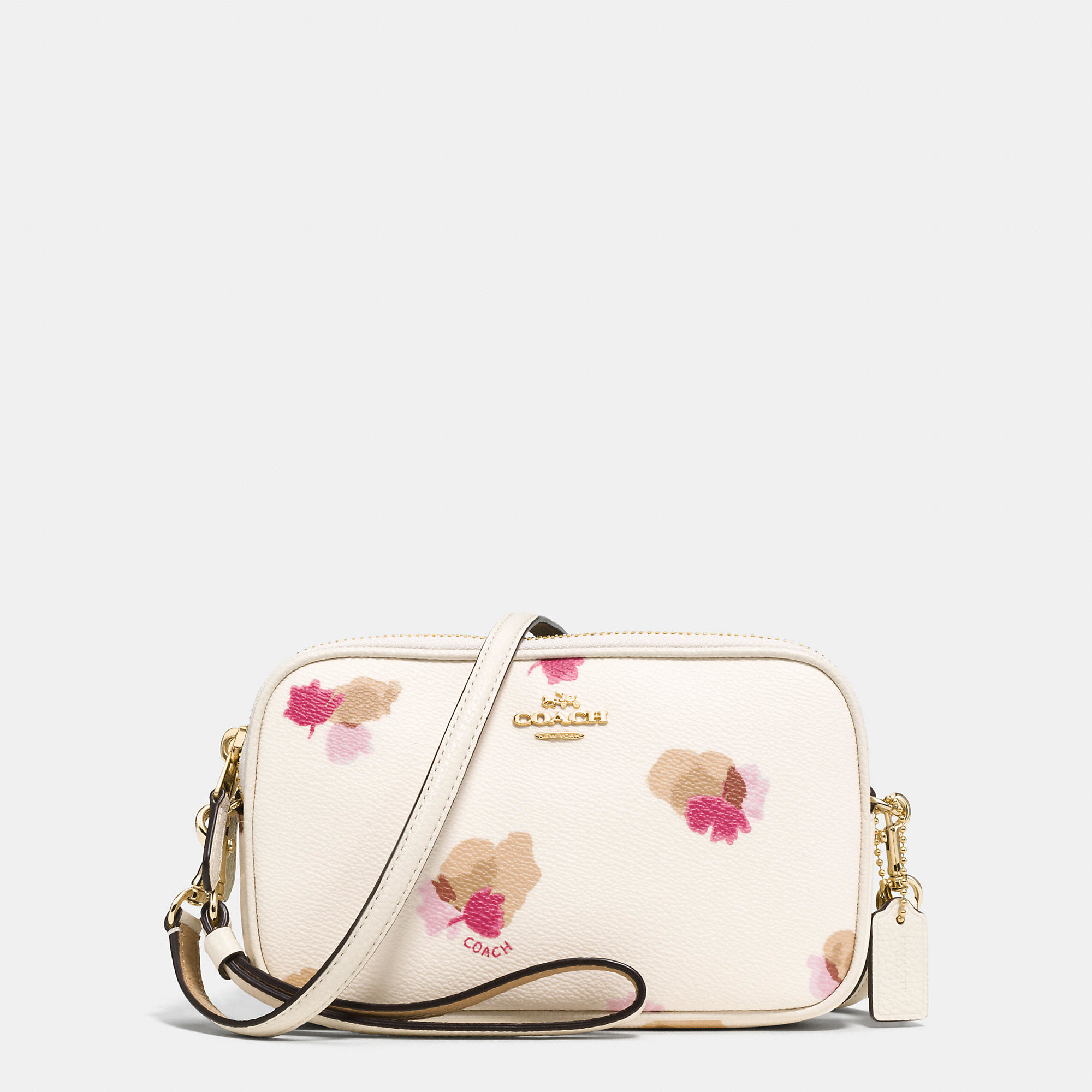 Lyst - Coach Crossbody Clutch In Floral Print Coated Canvas in White