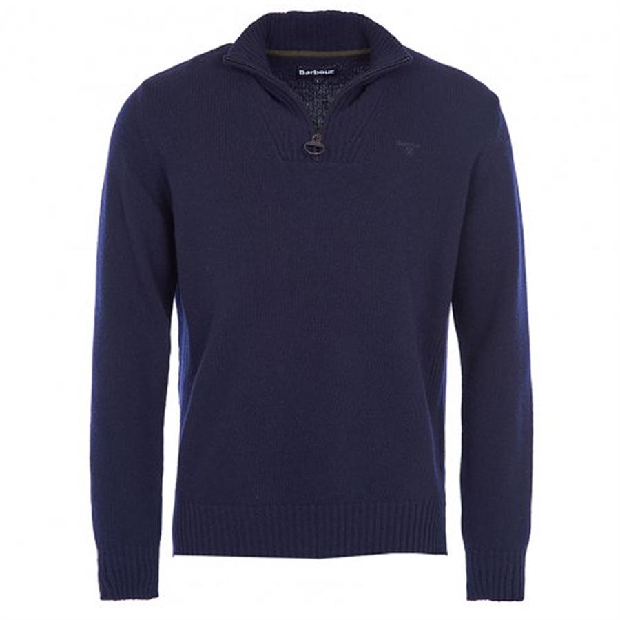 Barbour Essential Lambswool Half Zip Sweater in Navy (Blue) for Men - Lyst