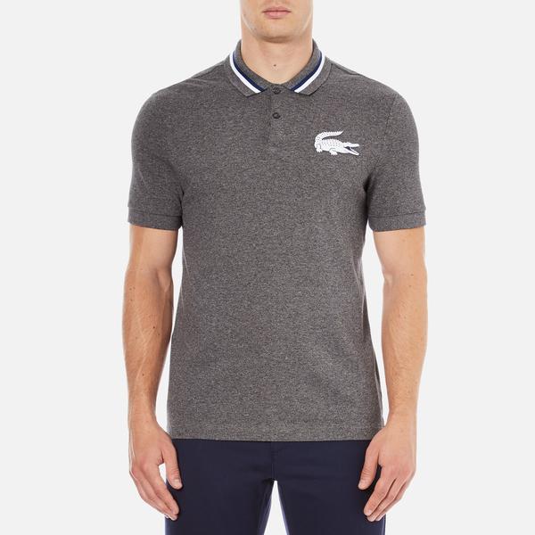 gray lacoste shirt