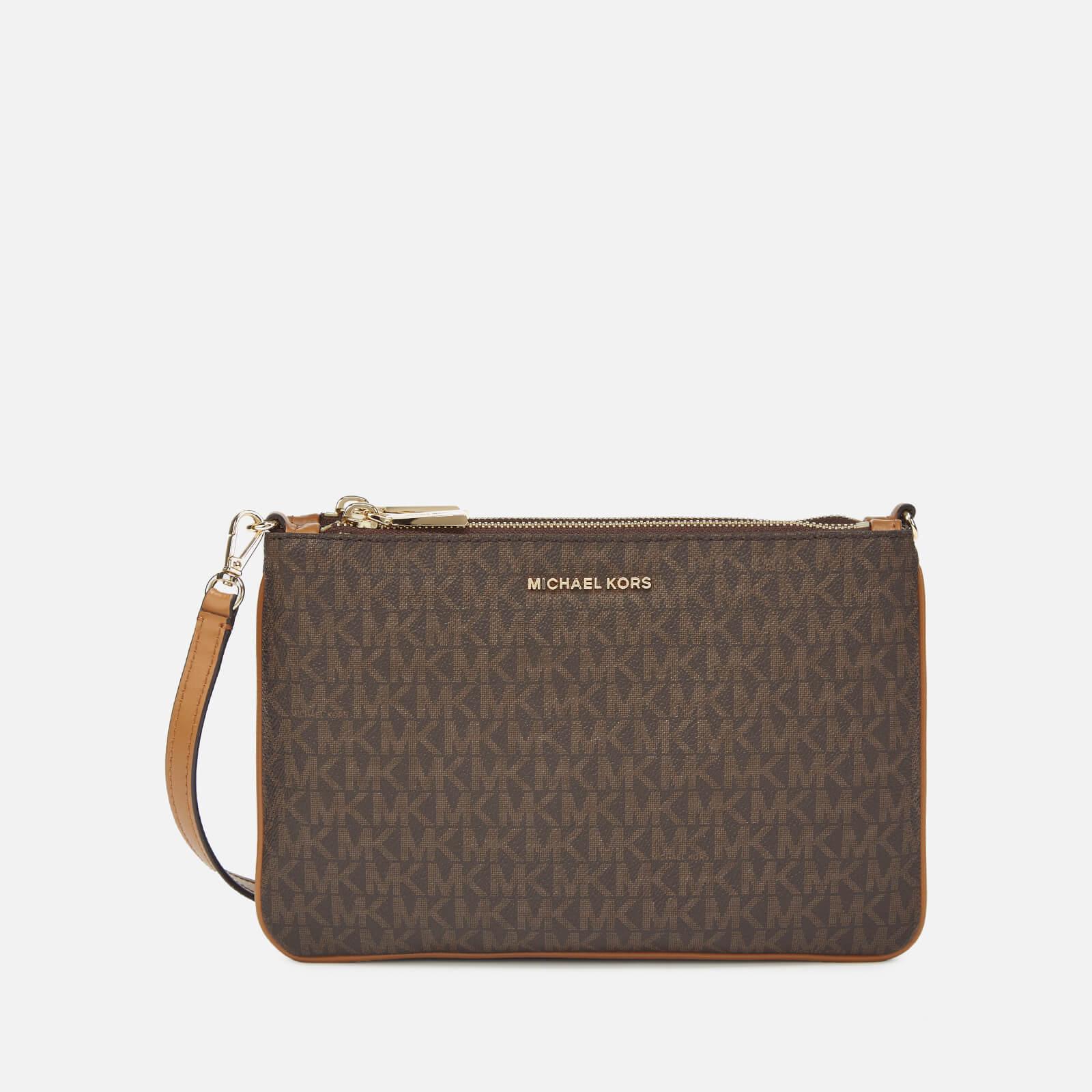 Michael Kors Michael Signature Double Pouch Crossbody - Lyst