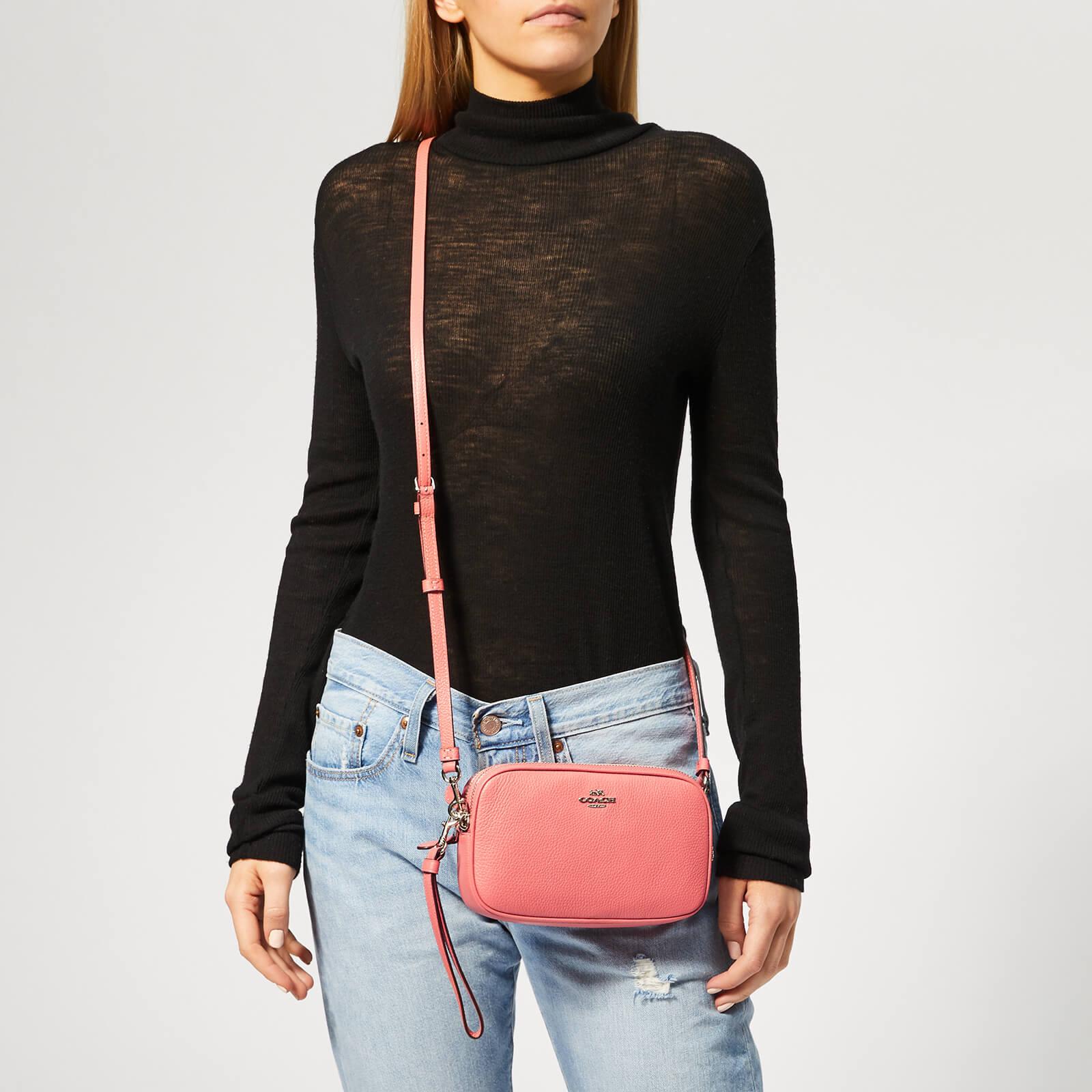 COACH Polished Pebble Cross Body Clutch Bag in Pink - Lyst