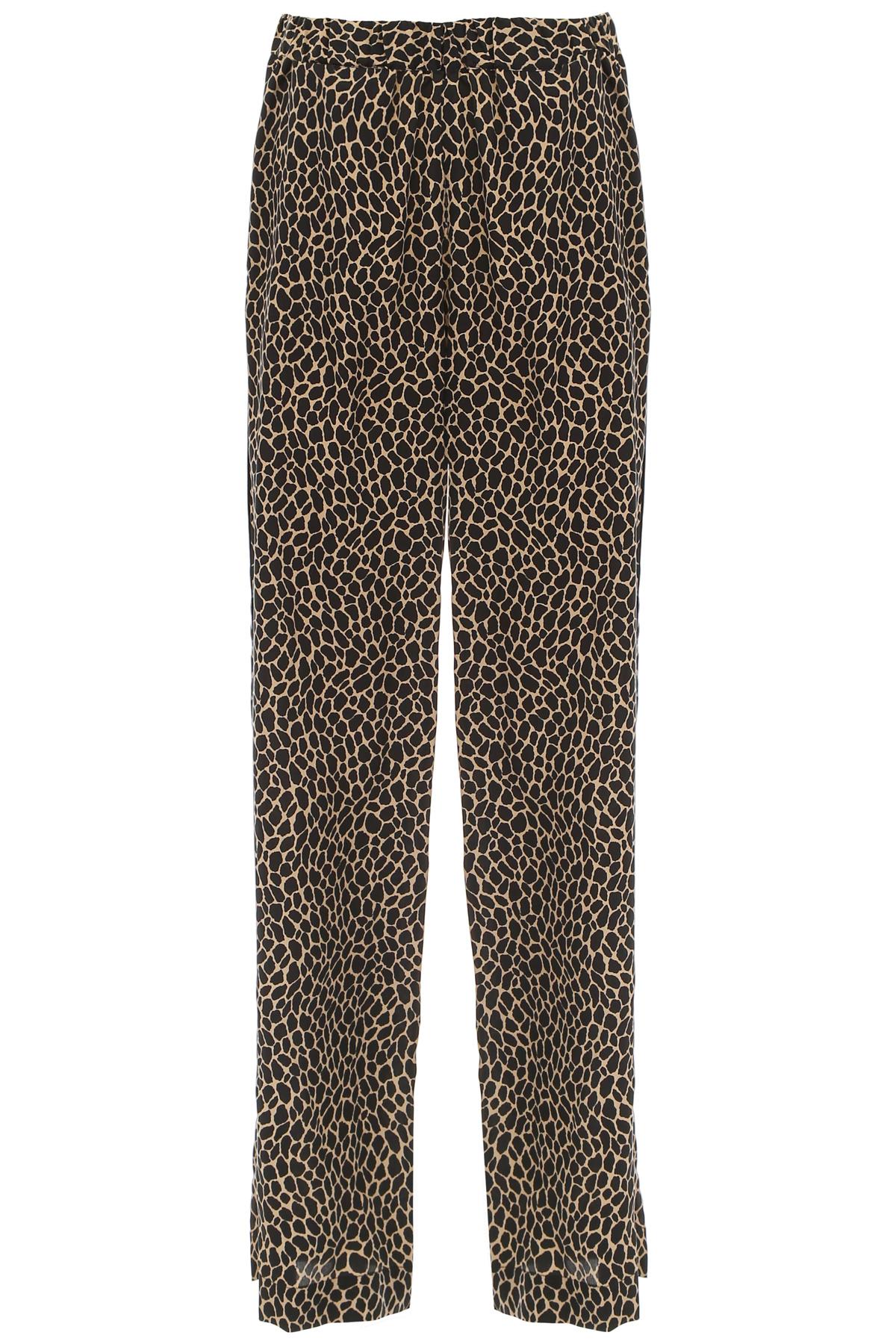 MICHAEL Michael Kors Animal Print Palazzo Trousers in Brown - Lyst