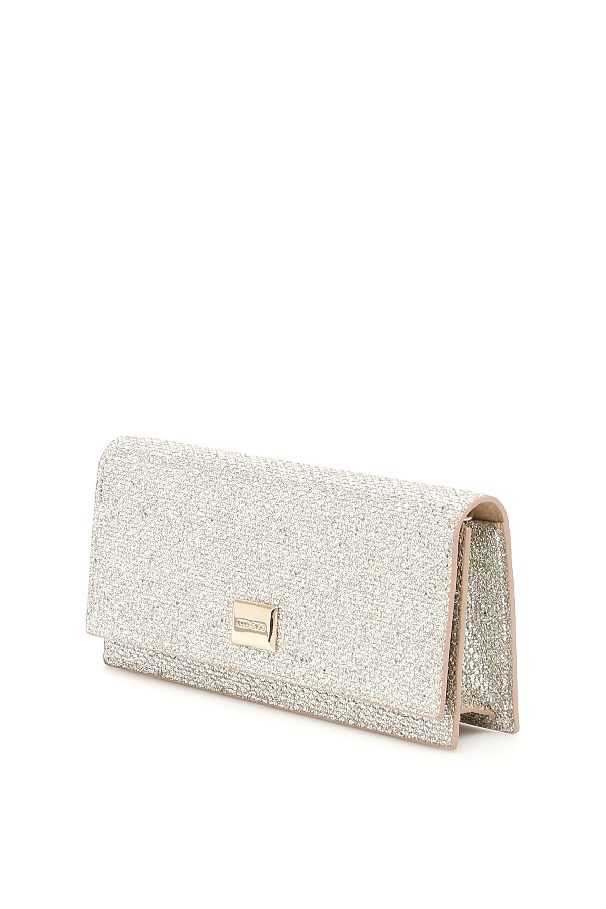 jimmy choo metallic clutch