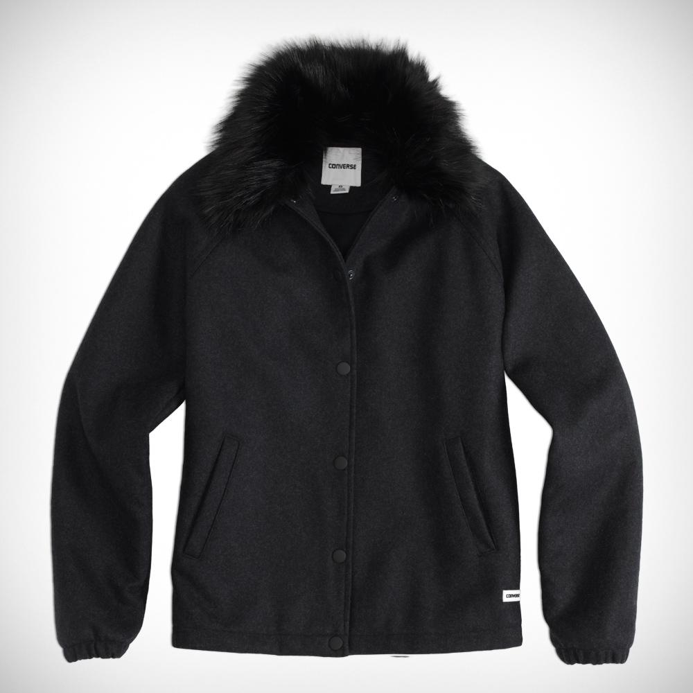 Lyst - Converse Winterwool Coaches Jacket in Gray Converse. Women's Gray Winterwool Coaches Jacket