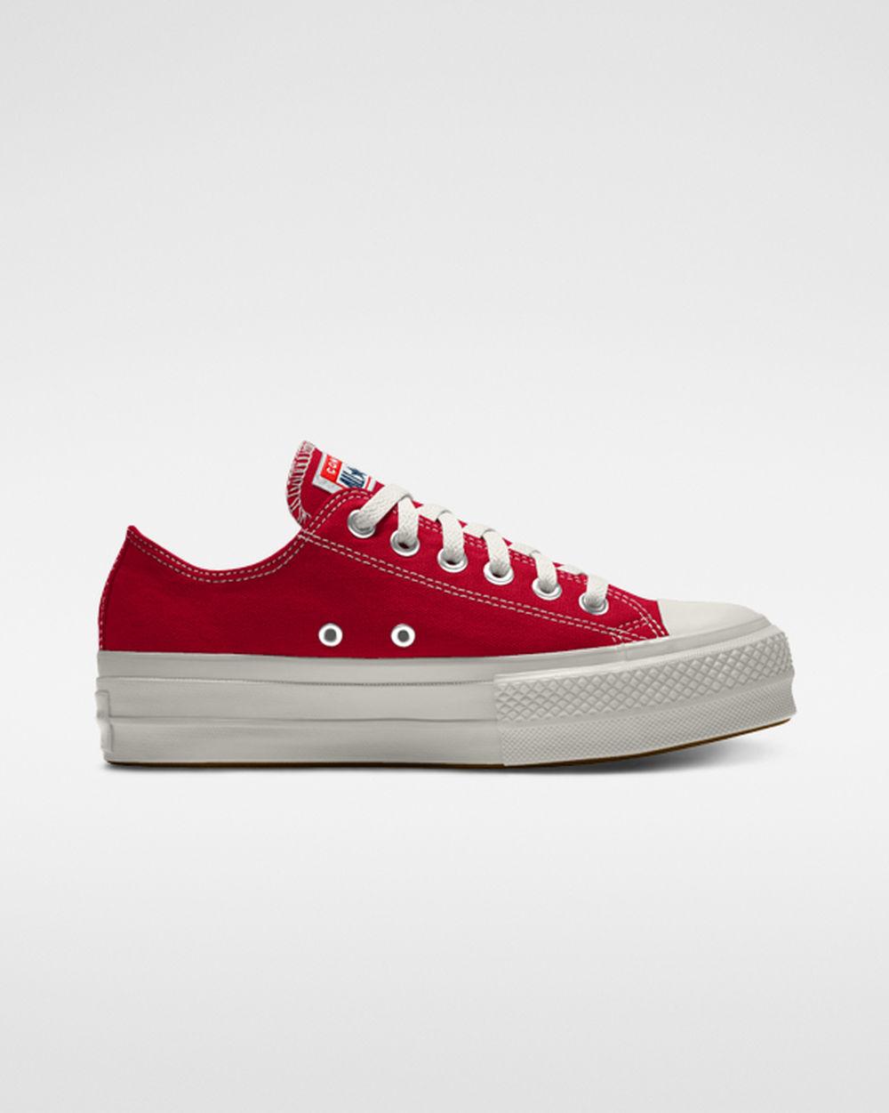 red converse platform