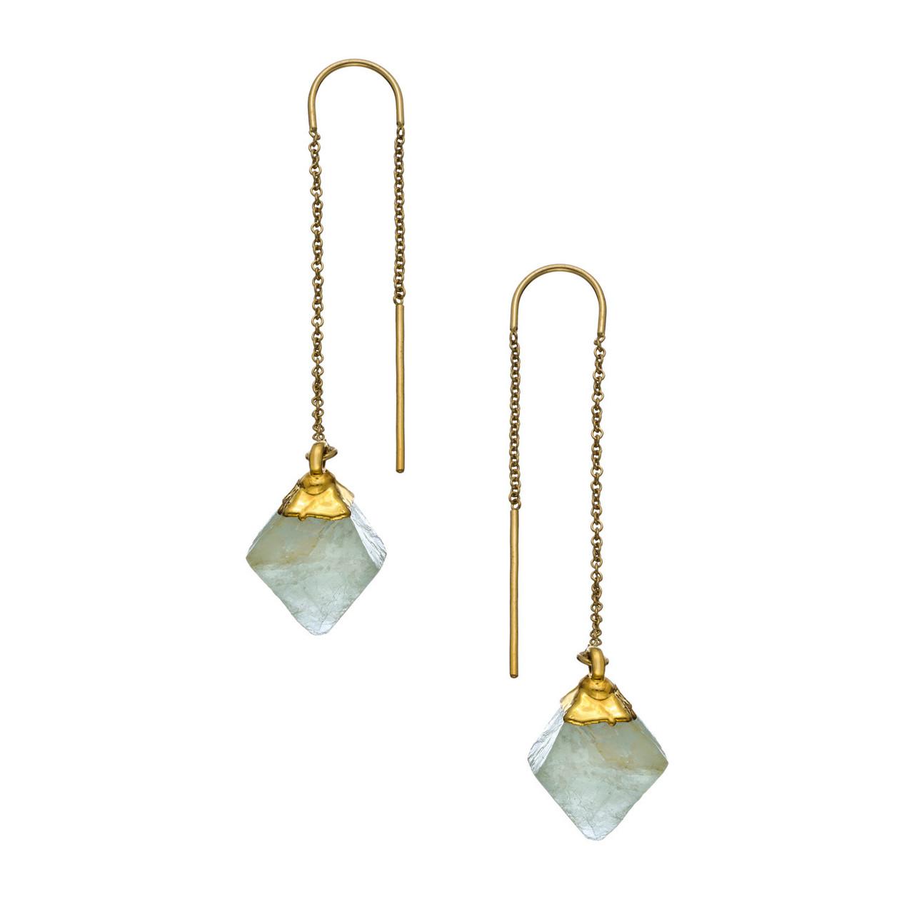 Lyst Heather Hawkins Bang Thread Thru Earrings In Metallic Gallery