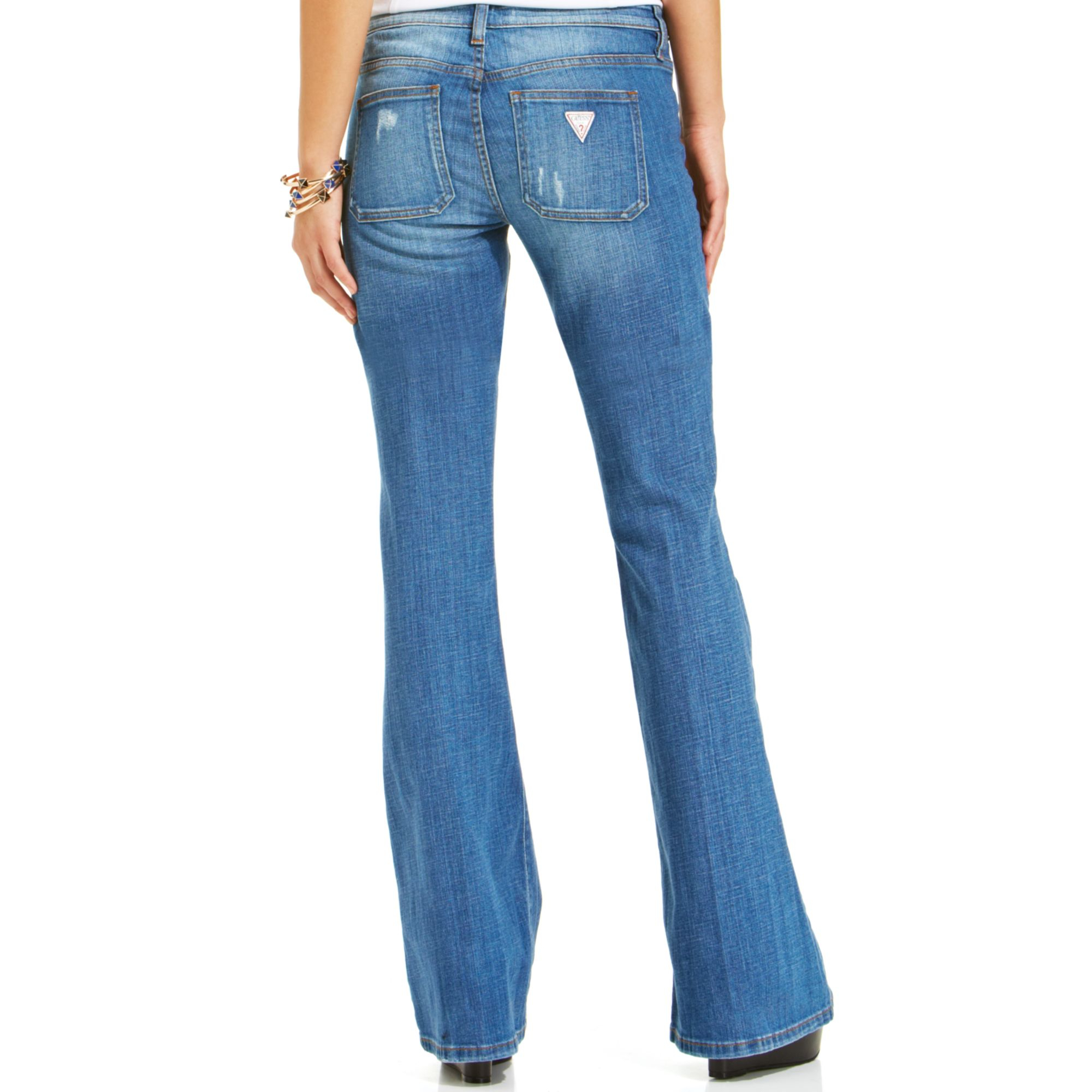 Guess Britney Flared Jeans in Blue | Lyst