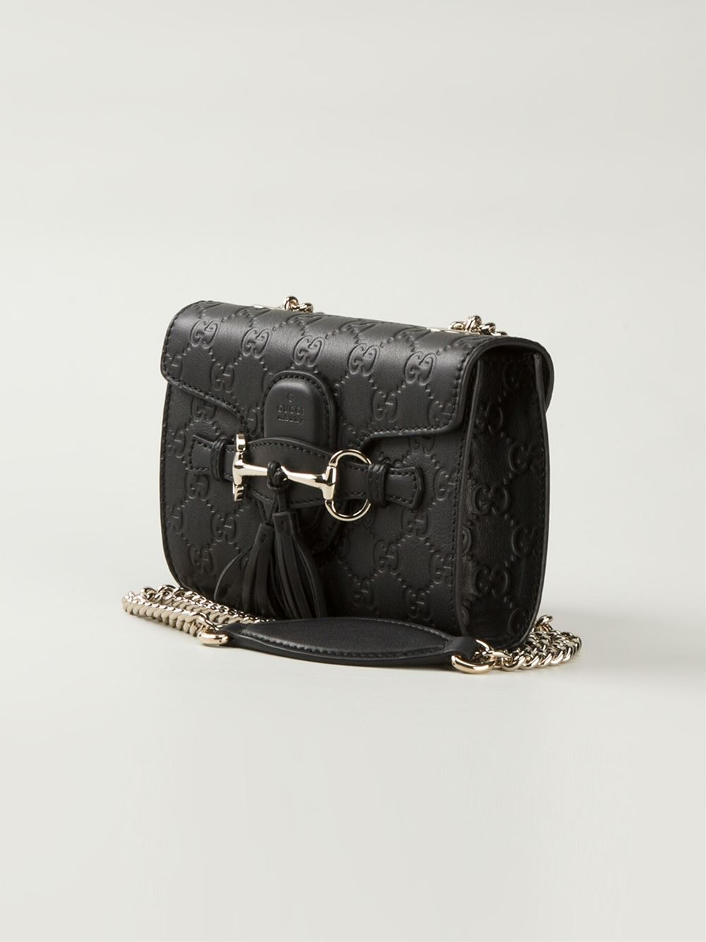Lyst Gucci Emily Small Calf Leather Shoulder Bag In Black Gallery