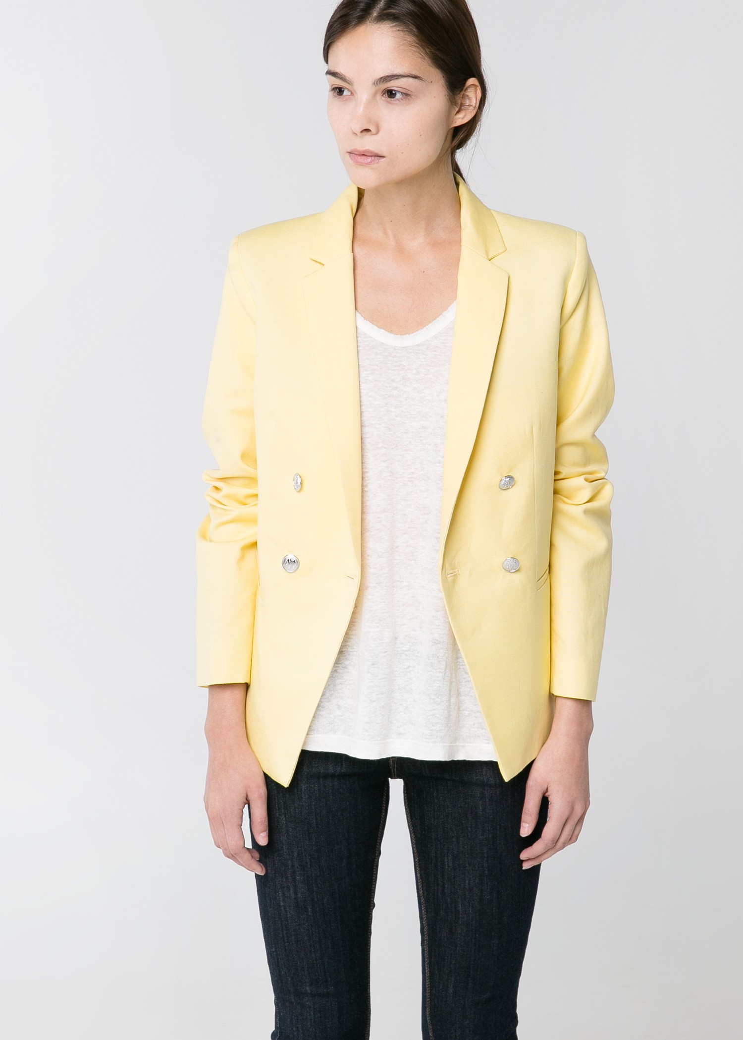 Mango Suit Jacket in Yellow Lyst