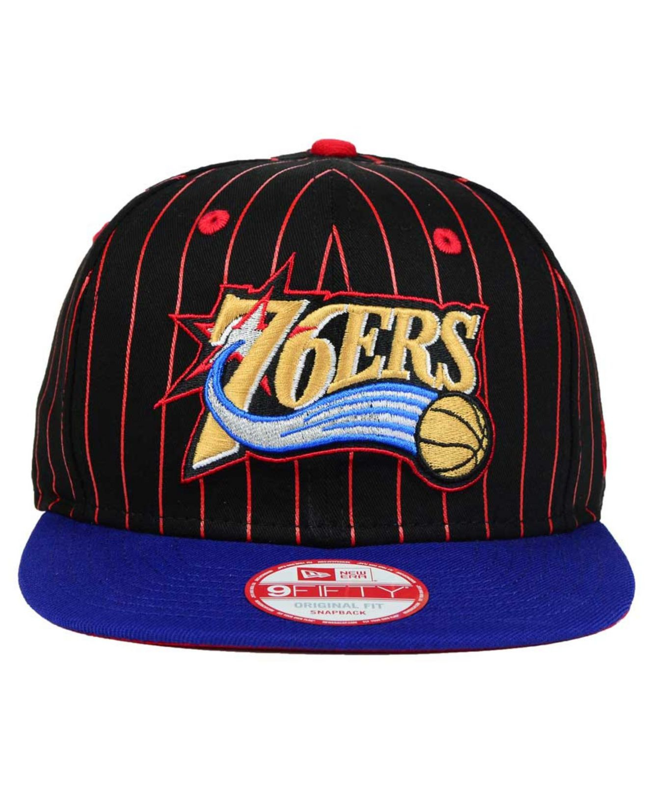 Lyst - KTZ Philadelphia 76ers Vintage Pinstripe 9fifty Snapback Cap in ...