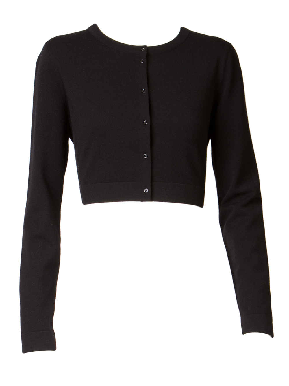 Alaïa Classic Cropped Cardigan in Black | Lyst